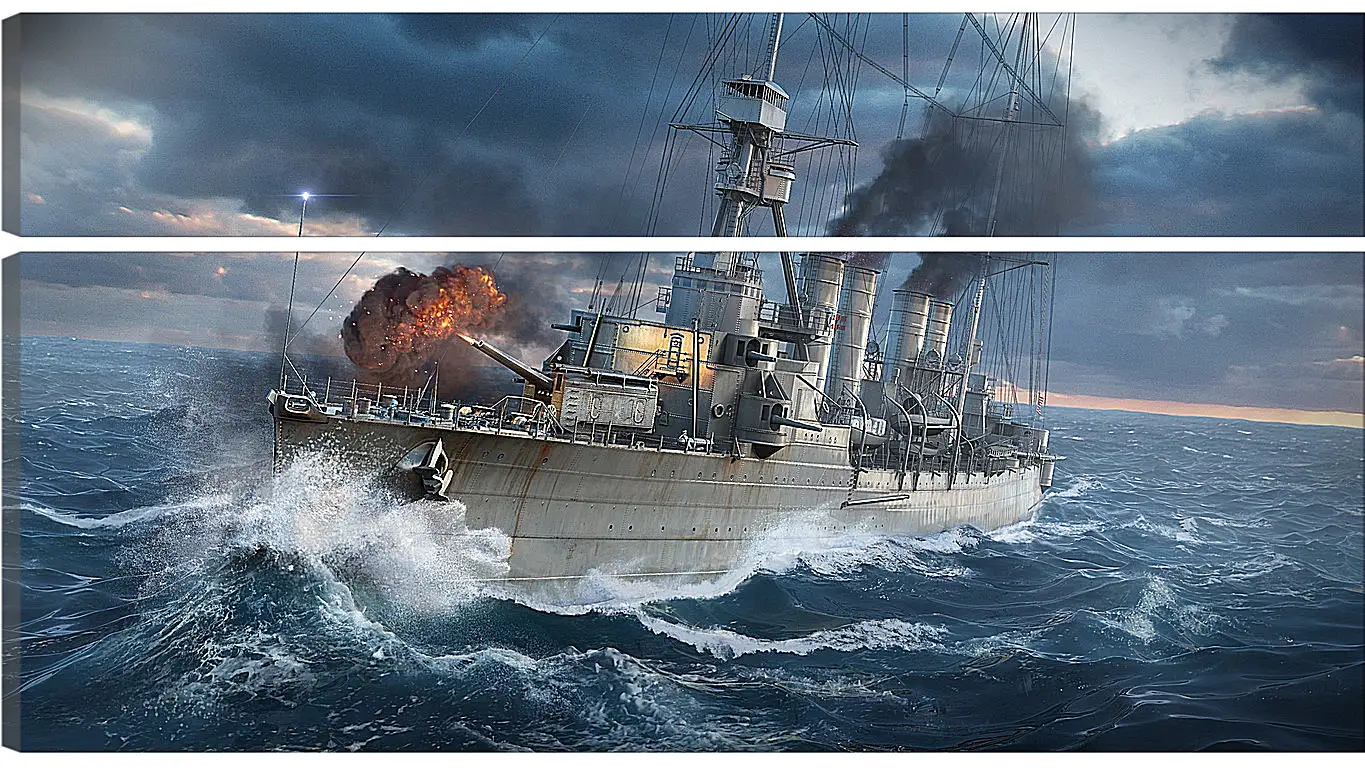 Модульная картина - world of warships, wargaming net, ship
