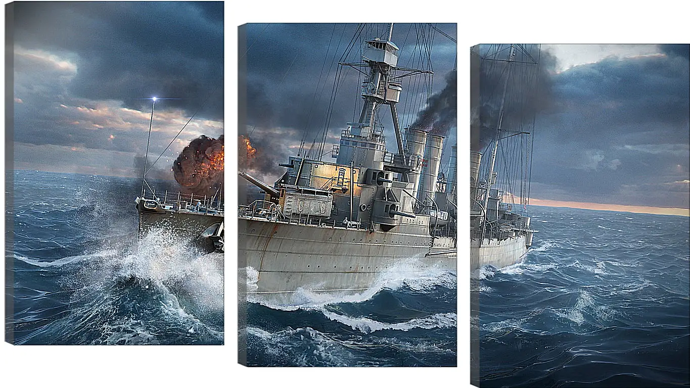 Модульная картина - world of warships, wargaming net, ship
