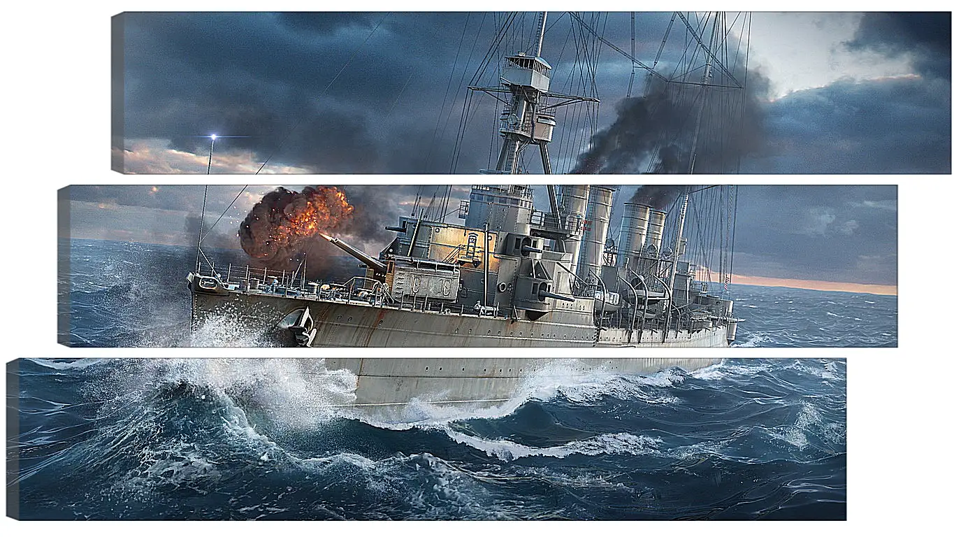 Модульная картина - world of warships, wargaming net, ship
