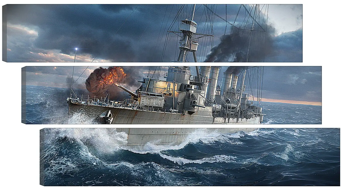 Модульная картина - world of warships, wargaming net, ship
