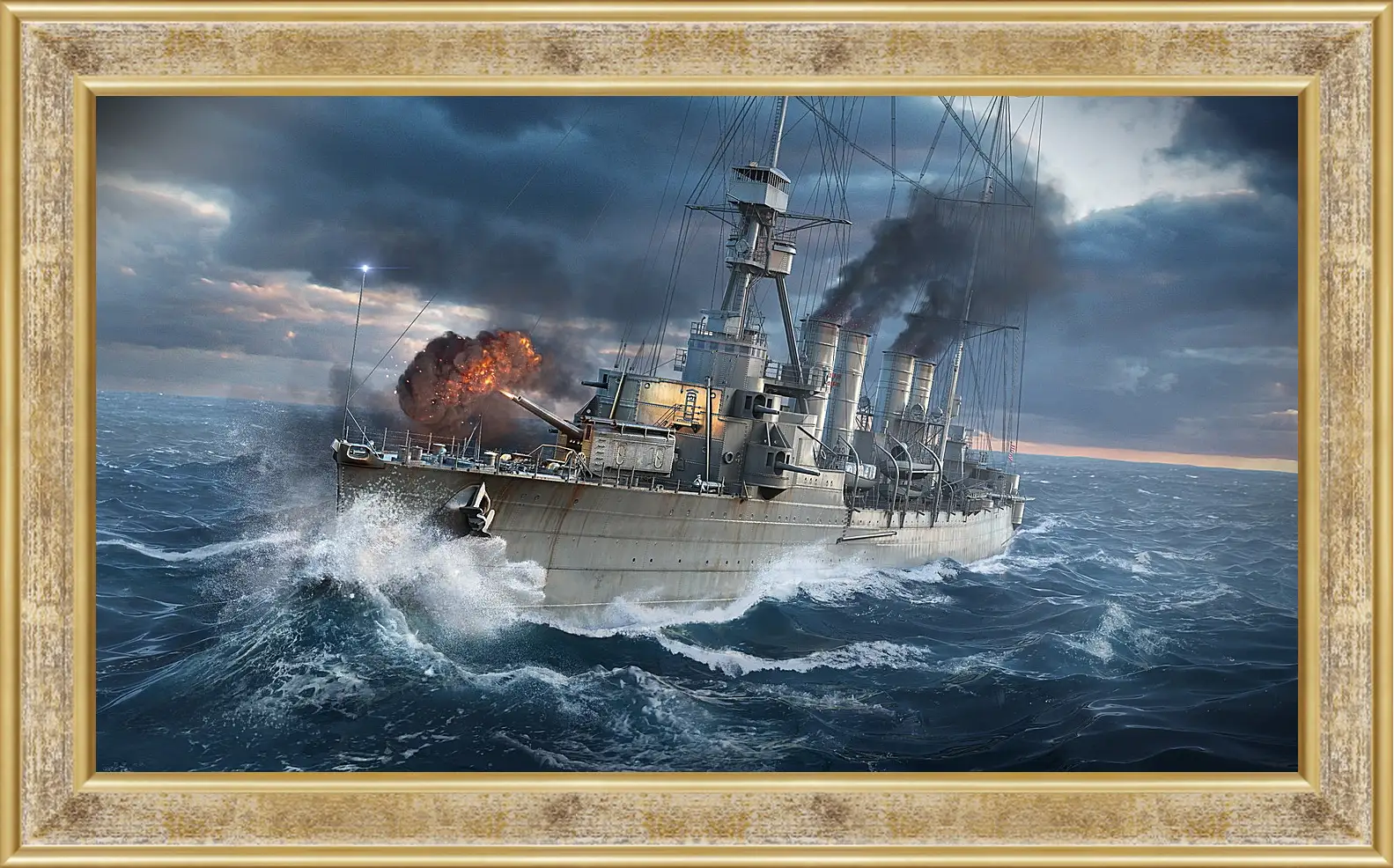 Картина в раме - world of warships, wargaming net, ship
