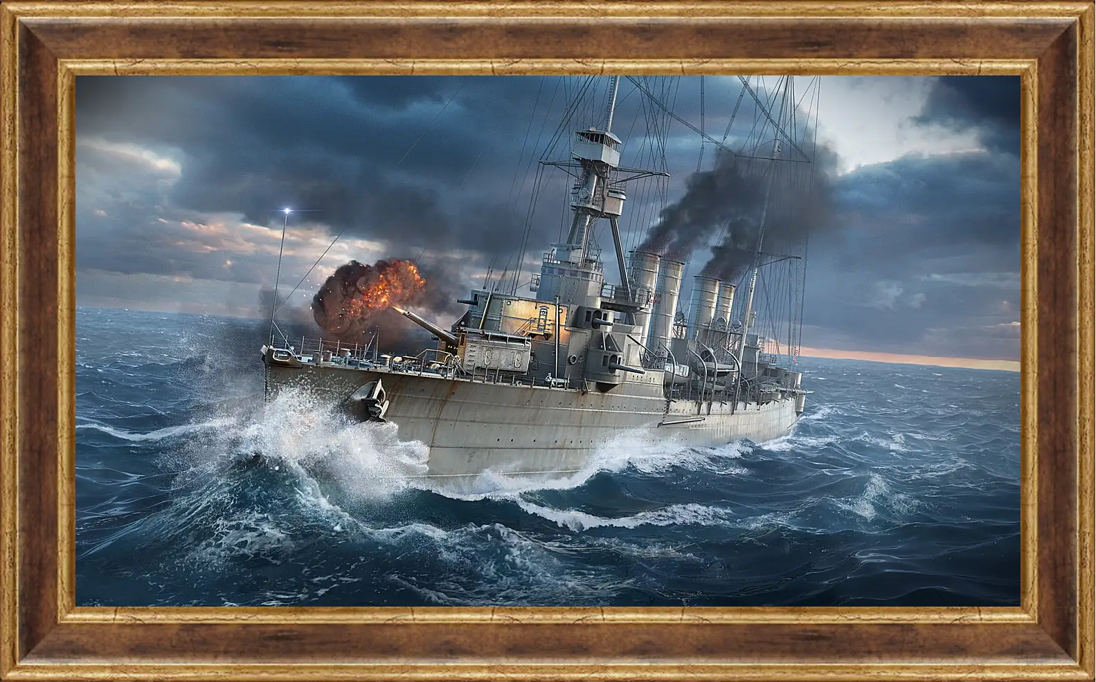 Картина в раме - world of warships, wargaming net, ship
