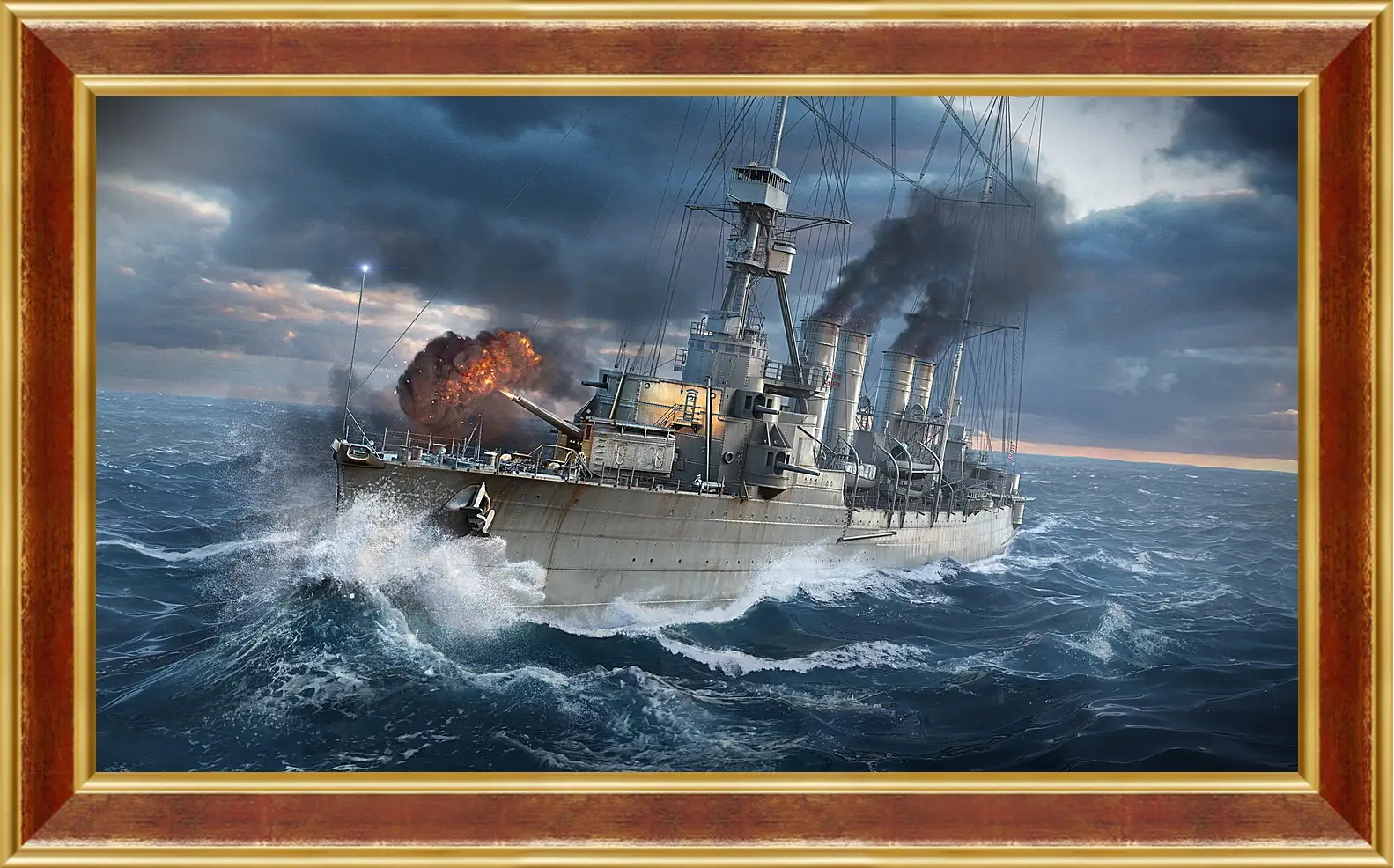 Картина в раме - world of warships, wargaming net, ship
