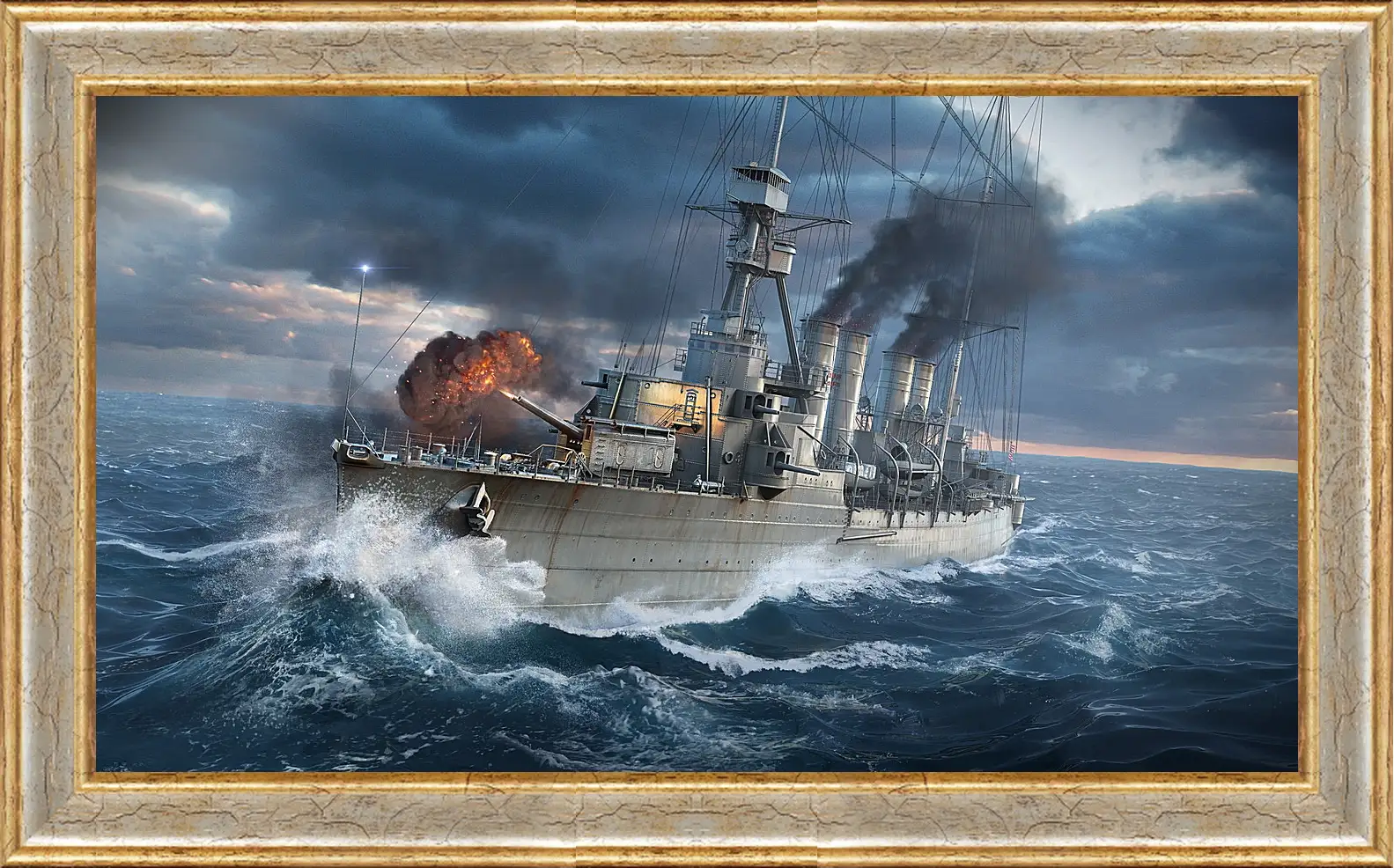 Картина в раме - world of warships, wargaming net, ship
