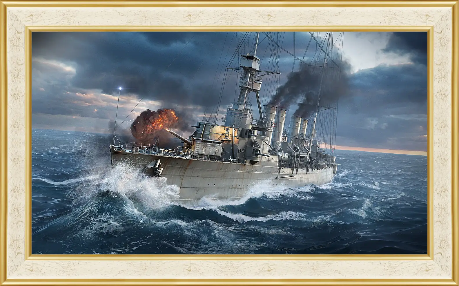 Картина в раме - world of warships, wargaming net, ship
