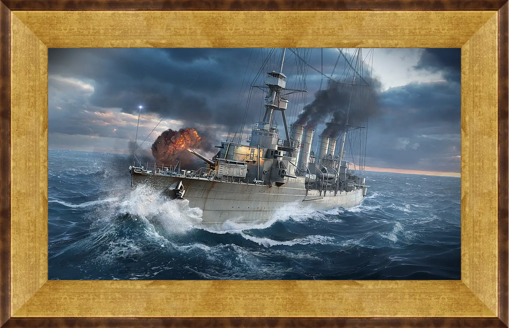 Картина в раме - world of warships, wargaming net, ship
