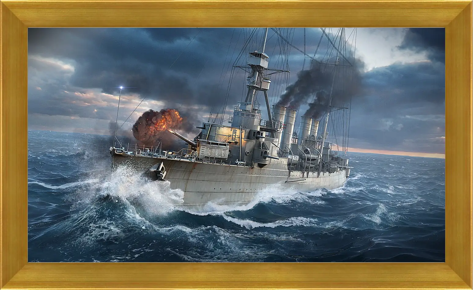 Картина в раме - world of warships, wargaming net, ship
