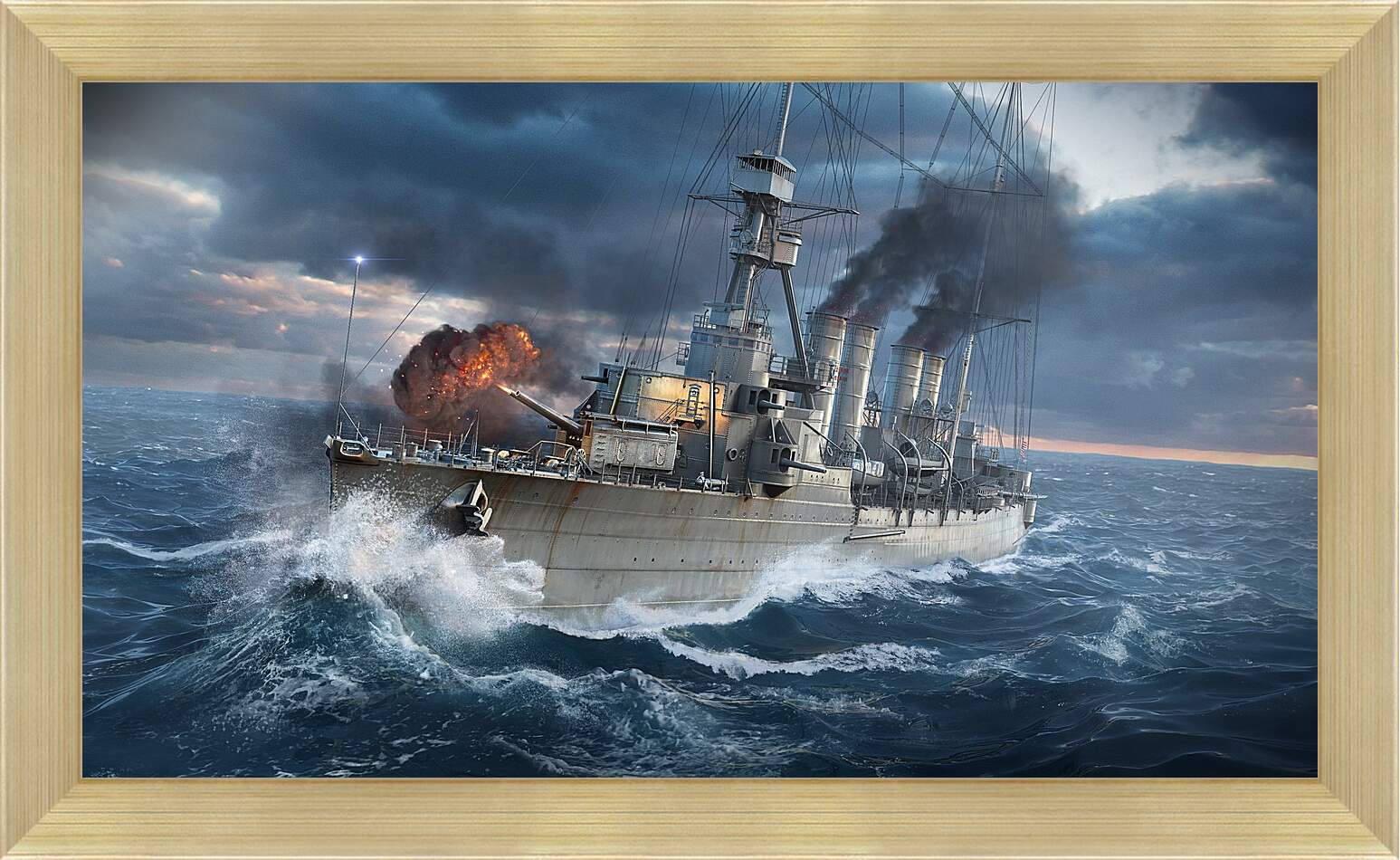 Картина в раме - world of warships, wargaming net, ship
