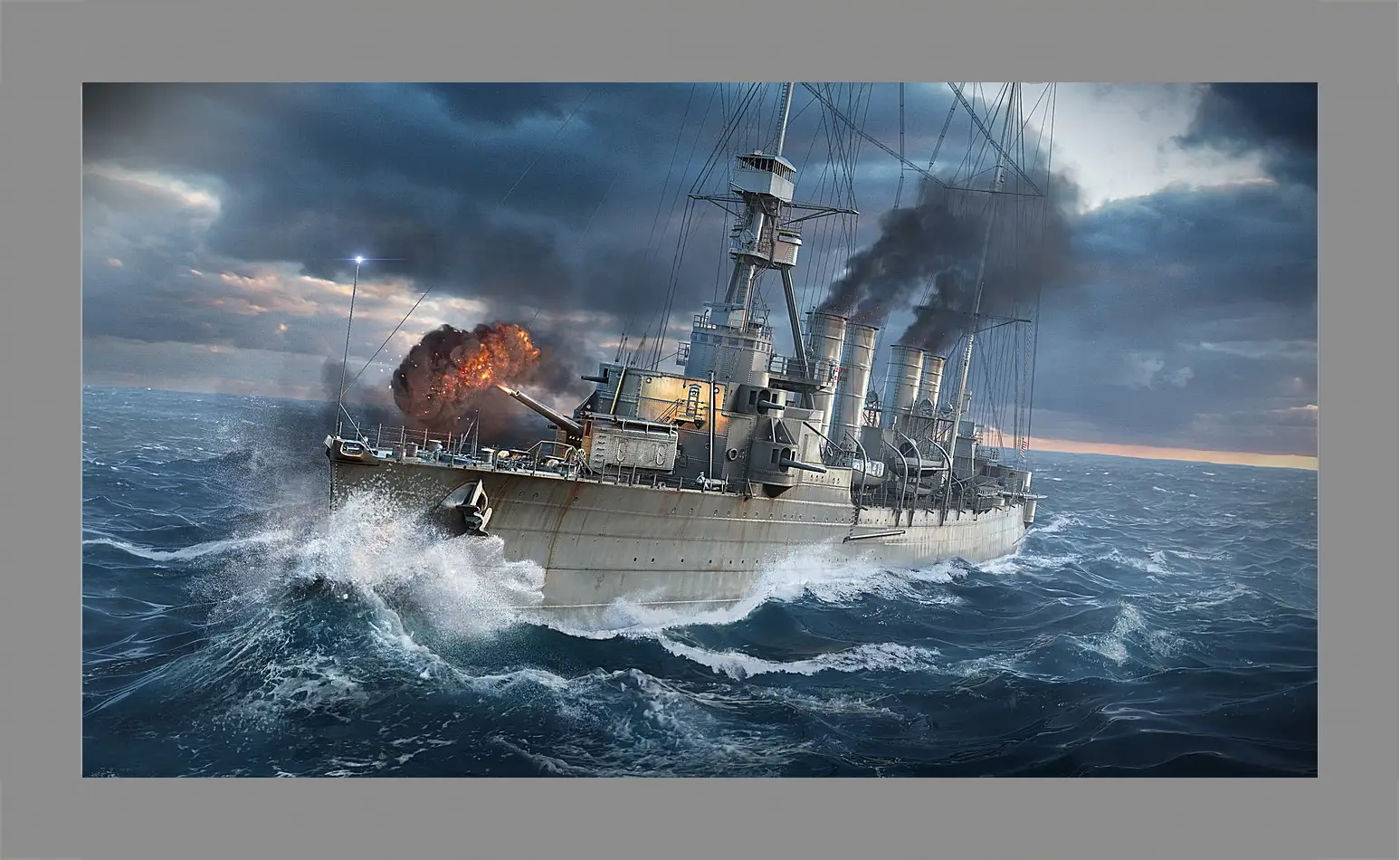 Картина в раме - world of warships, wargaming net, ship
