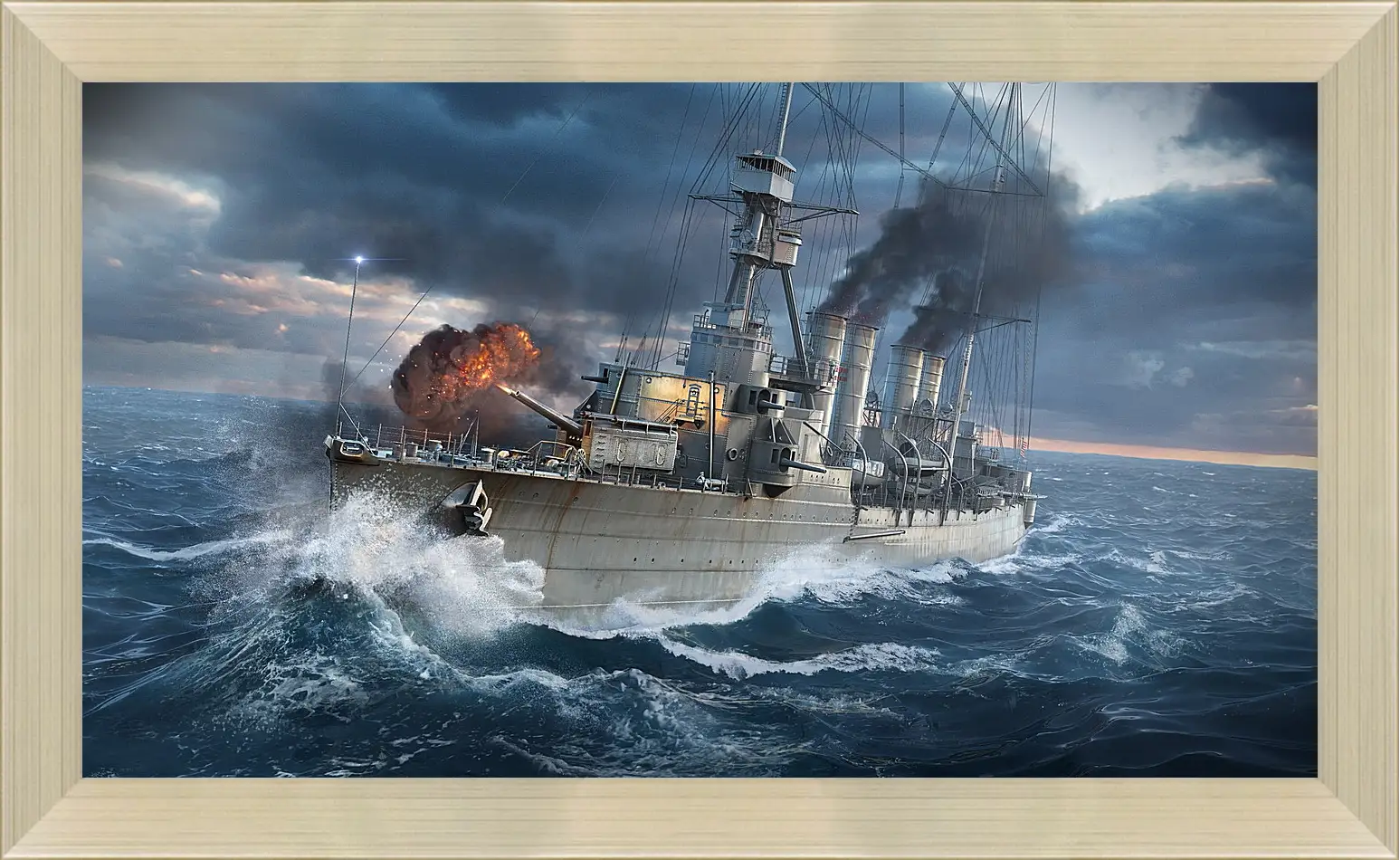 Картина в раме - world of warships, wargaming net, ship
