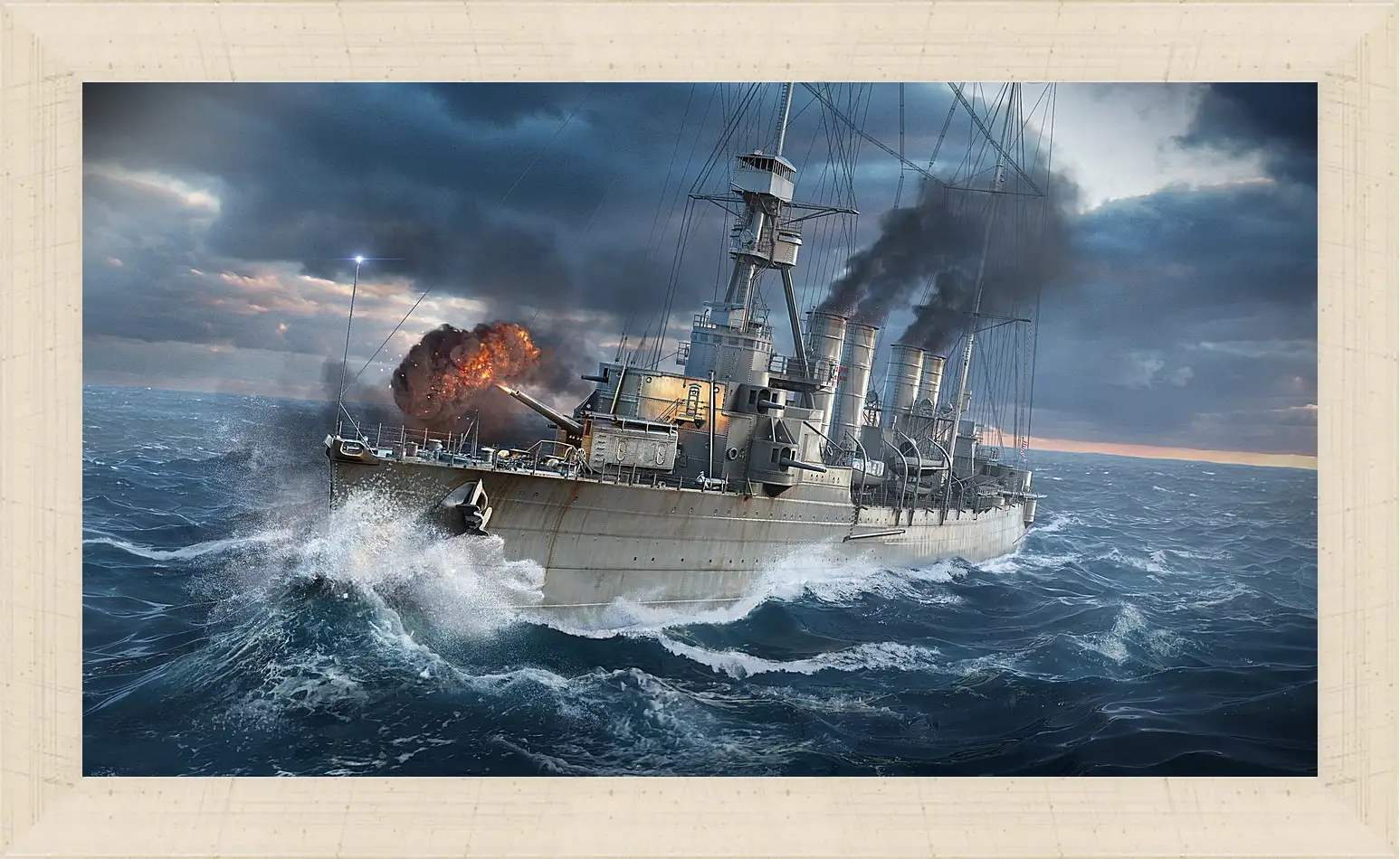 Картина в раме - world of warships, wargaming net, ship
