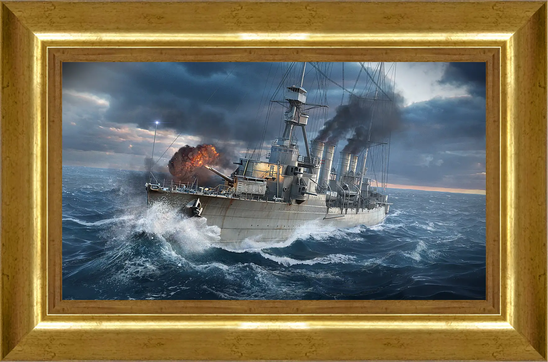 Картина в раме - world of warships, wargaming net, ship
