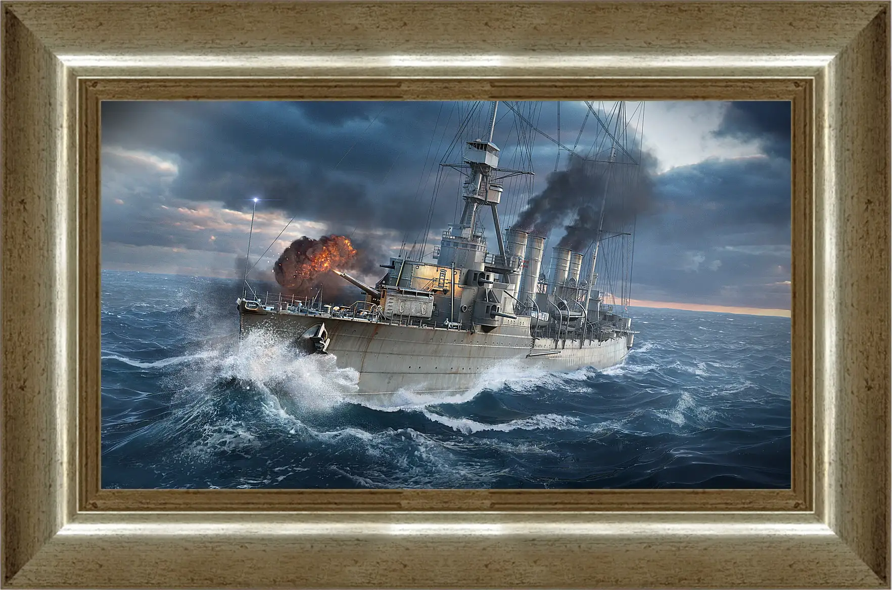 Картина в раме - world of warships, wargaming net, ship
