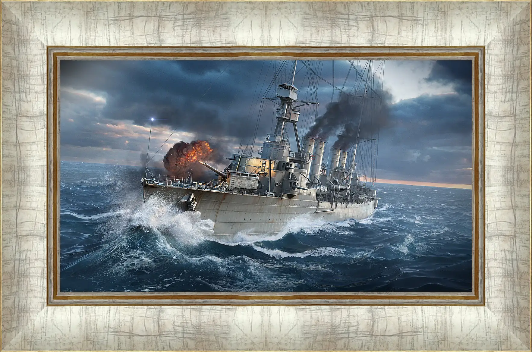 Картина в раме - world of warships, wargaming net, ship
