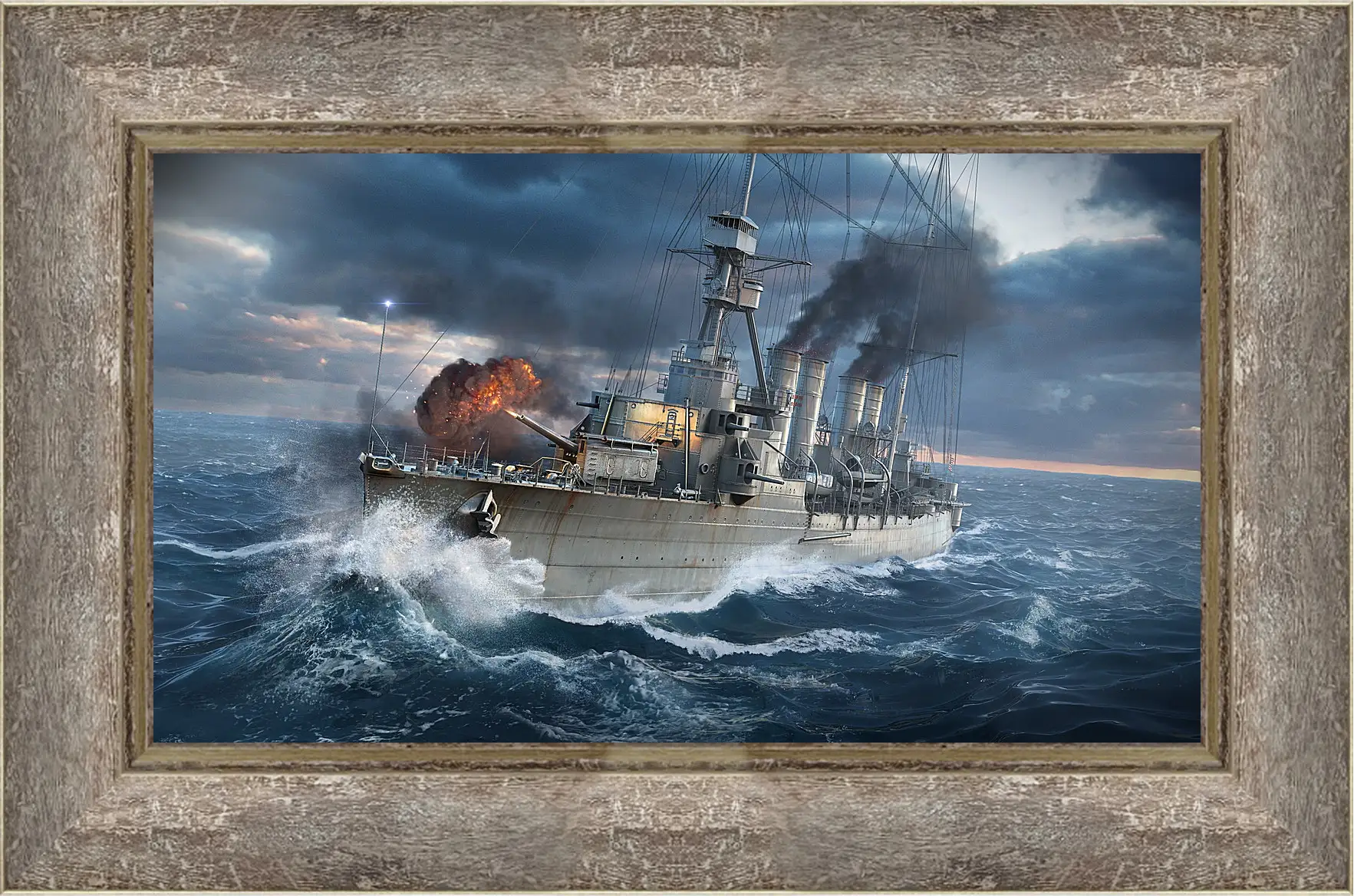 Картина в раме - world of warships, wargaming net, ship
