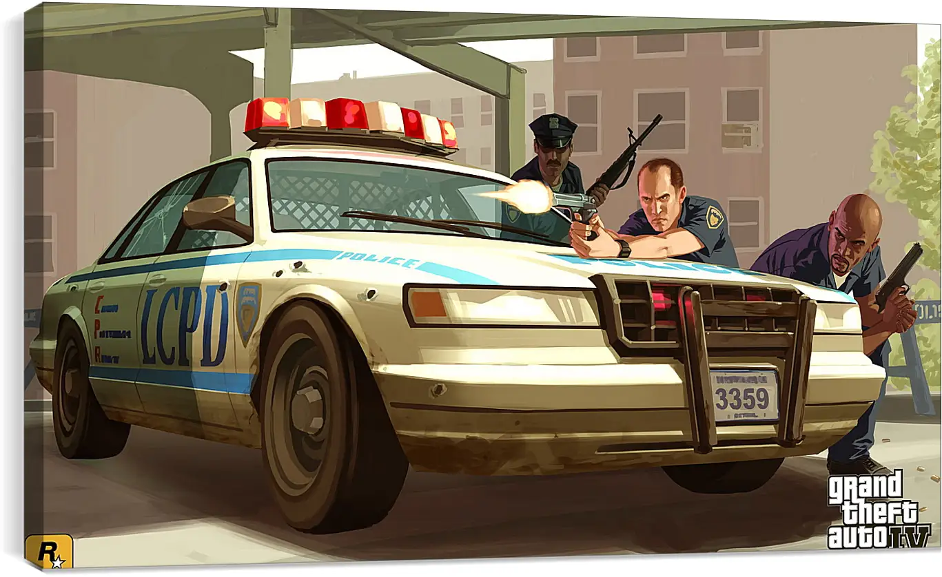 Постер и плакат - lcpd, gta 4, police
