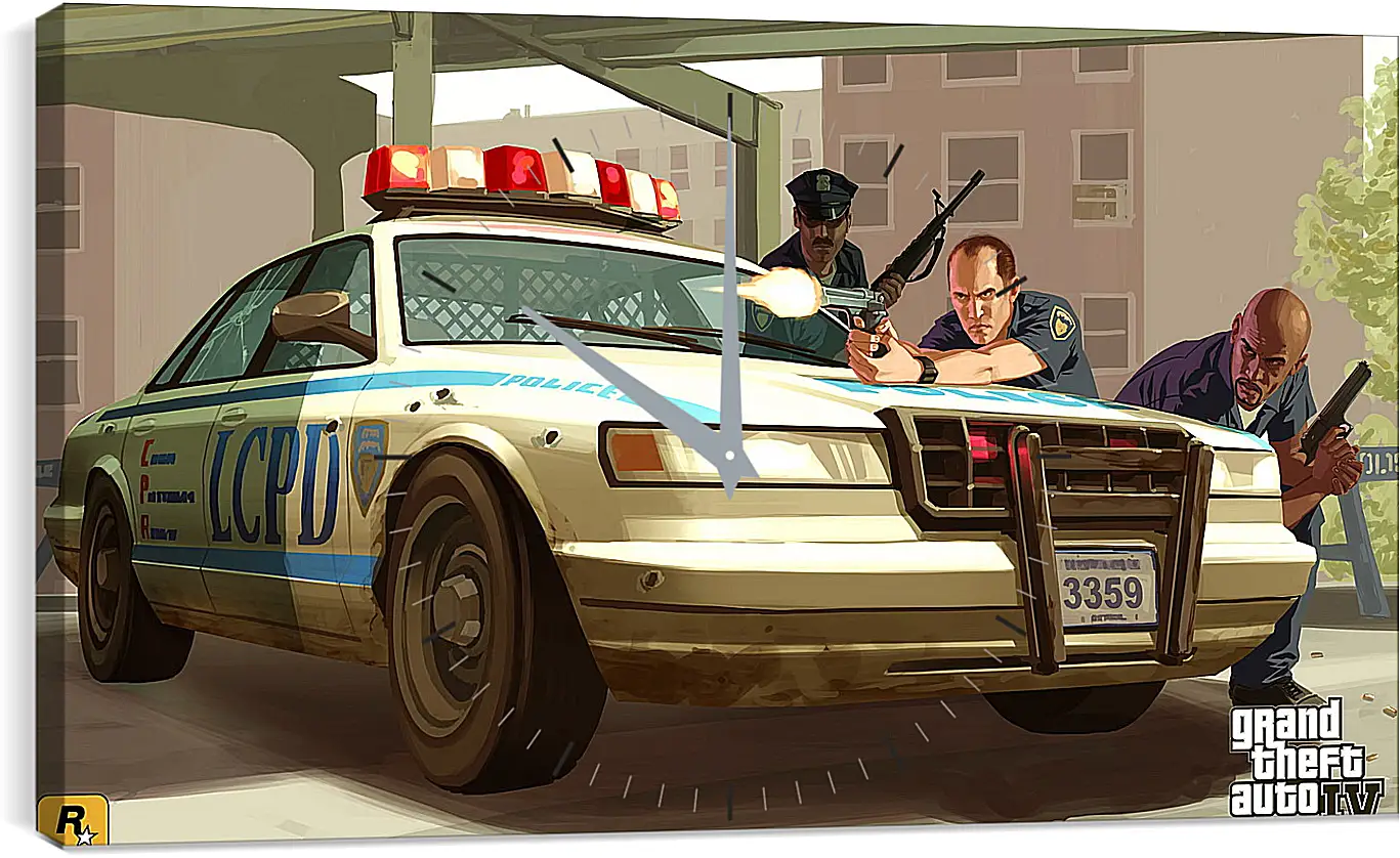 Часы картина - lcpd, gta 4, police
