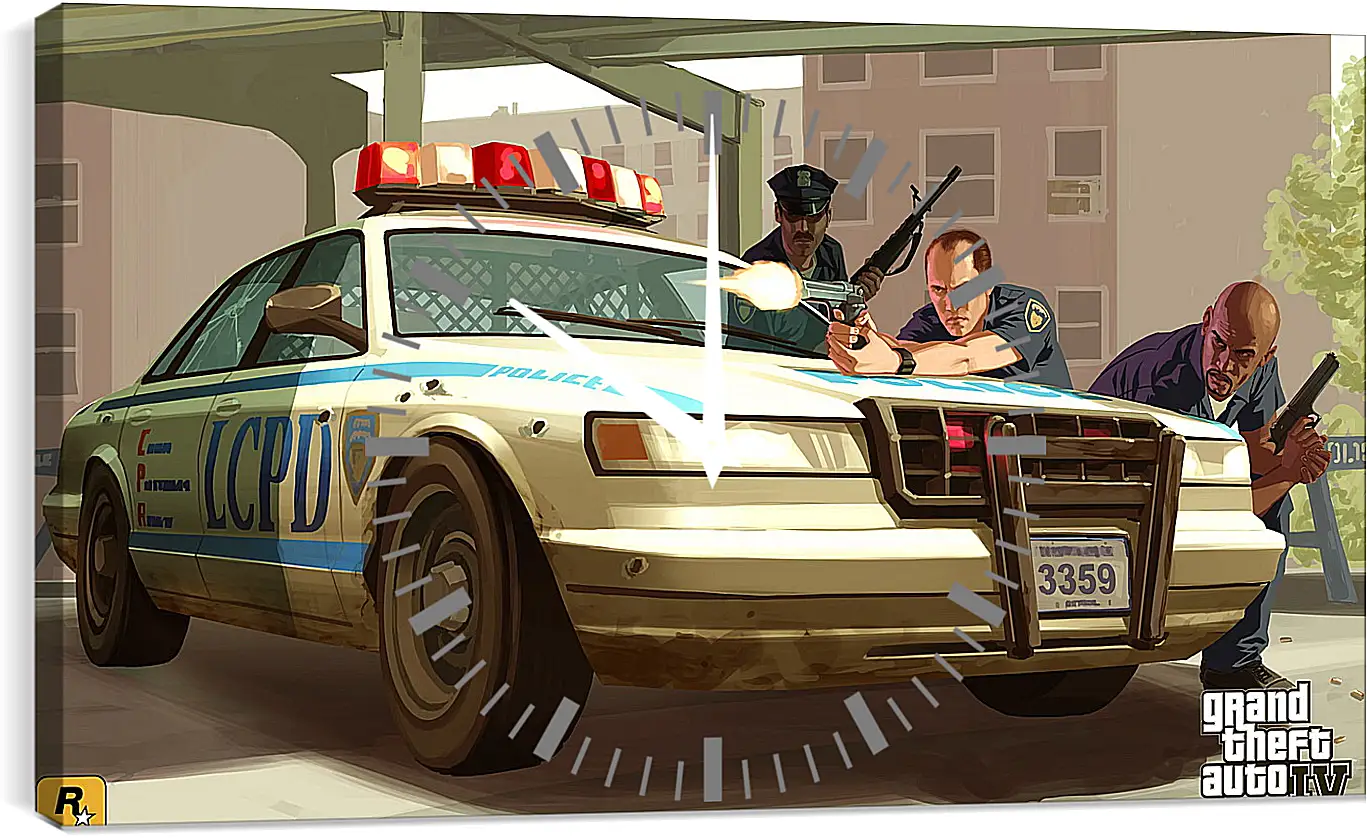 Часы картина - lcpd, gta 4, police
