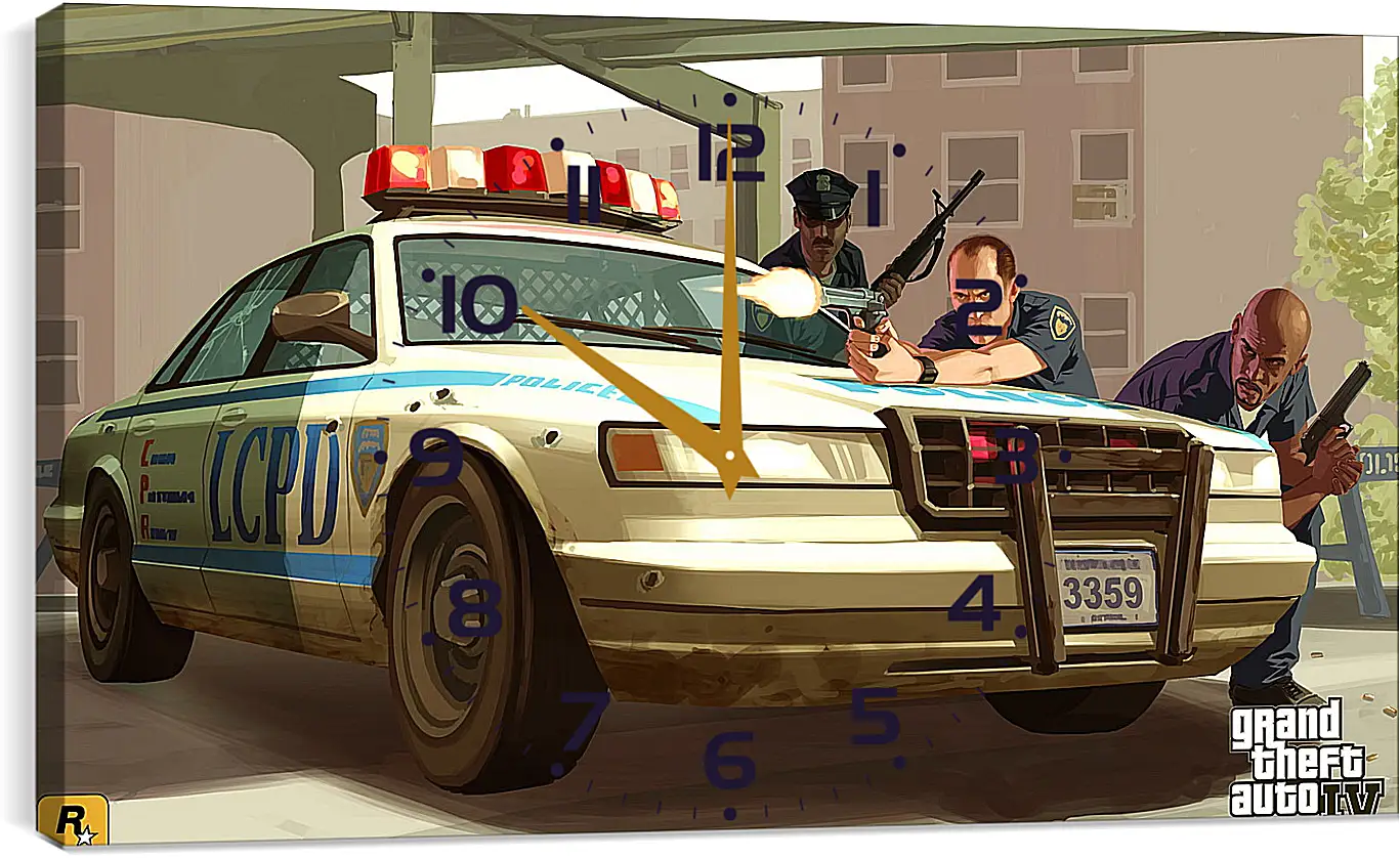 Часы картина - lcpd, gta 4, police
