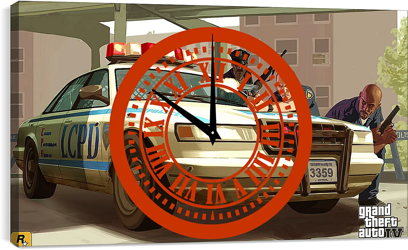 Часы картина - lcpd, gta 4, police
