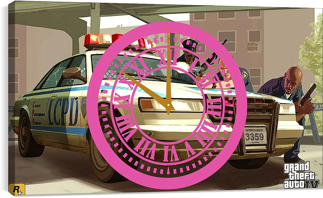 Часы картина - lcpd, gta 4, police
