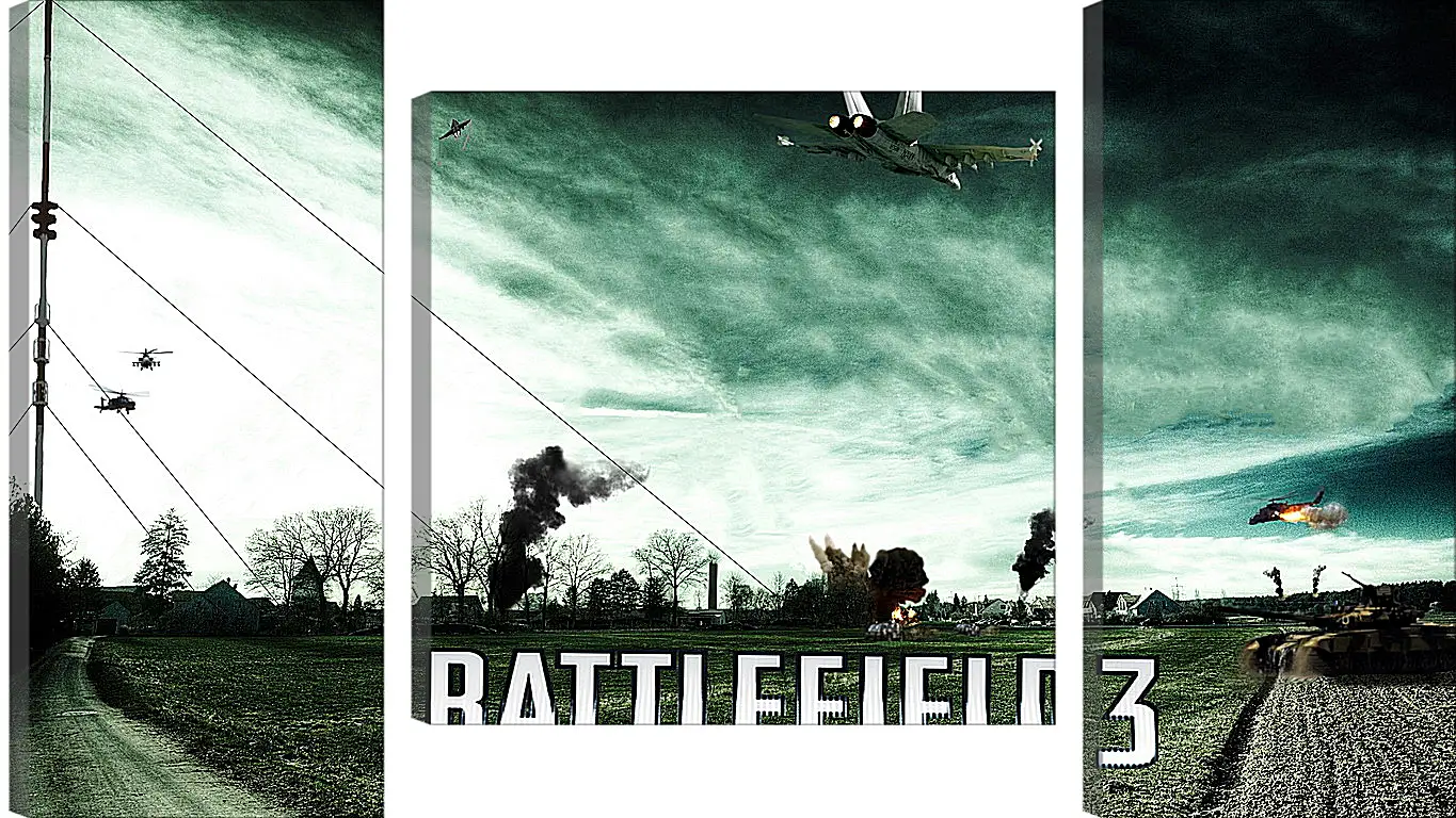 Модульная картина - battlefield 3, aviation, airplanes
