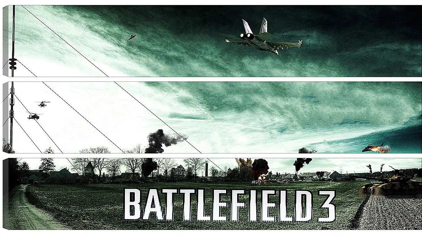 Модульная картина - battlefield 3, aviation, airplanes
