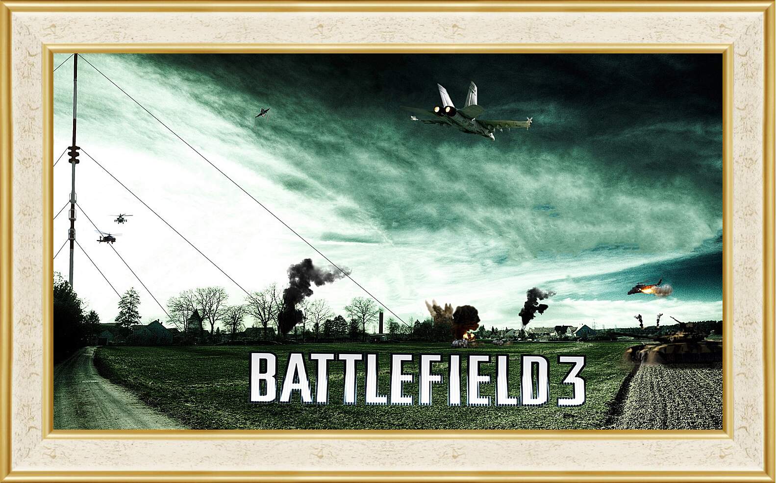 Картина в раме - battlefield 3, aviation, airplanes
