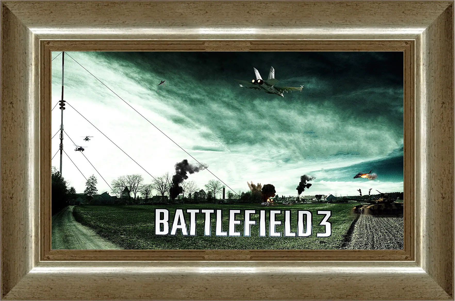 Картина в раме - battlefield 3, aviation, airplanes
