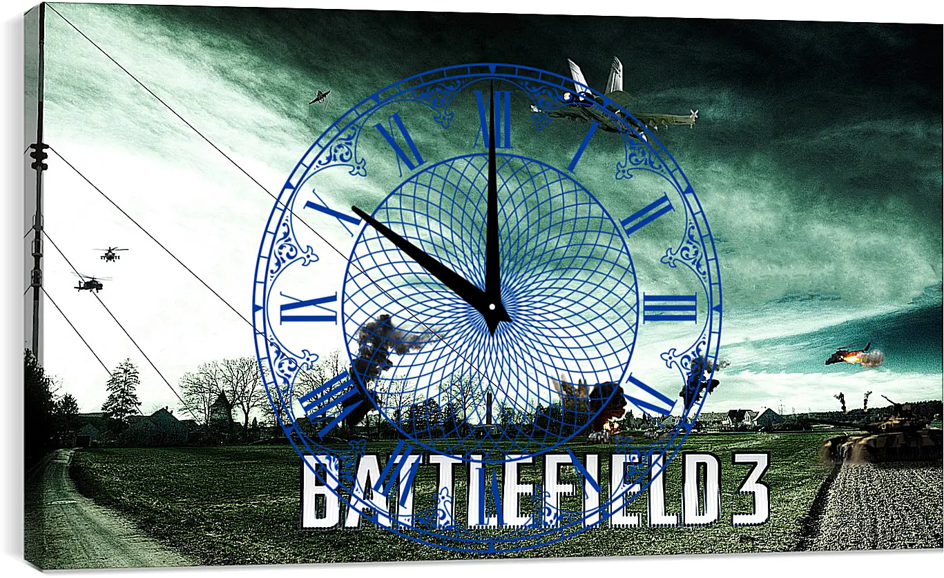 Часы картина - battlefield 3, aviation, airplanes
