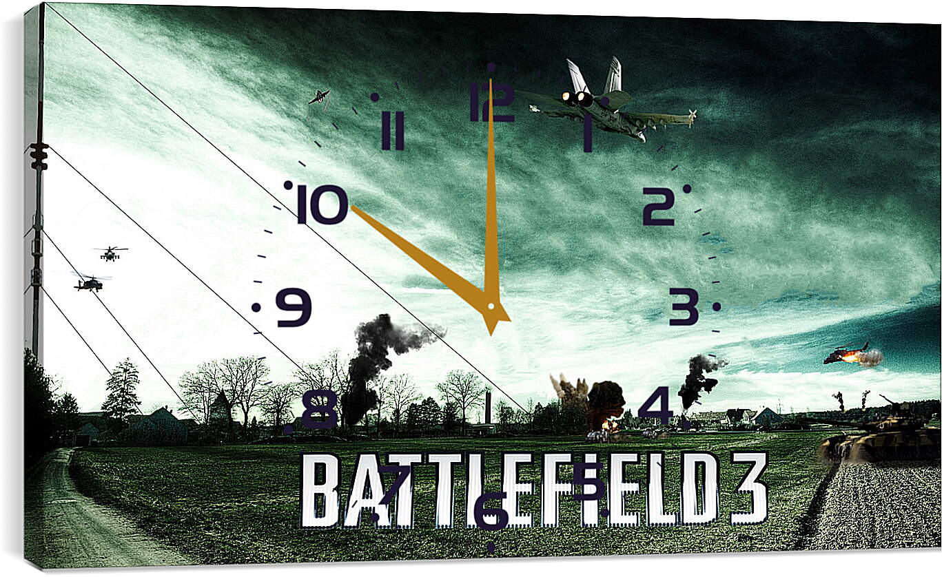 Часы картина - battlefield 3, aviation, airplanes
