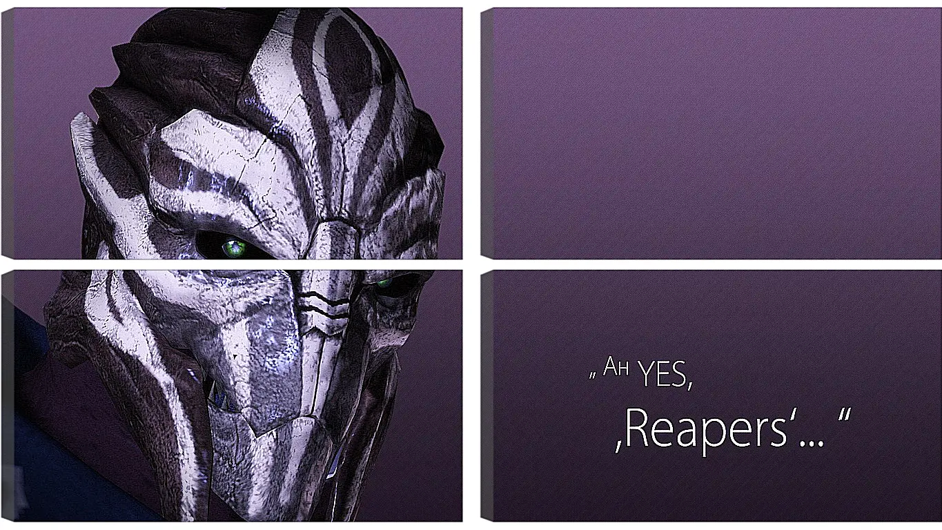 Модульная картина - mass effect 3, turian councilor, quote
