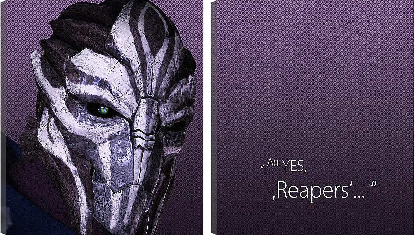 Модульная картина - mass effect 3, turian councilor, quote
