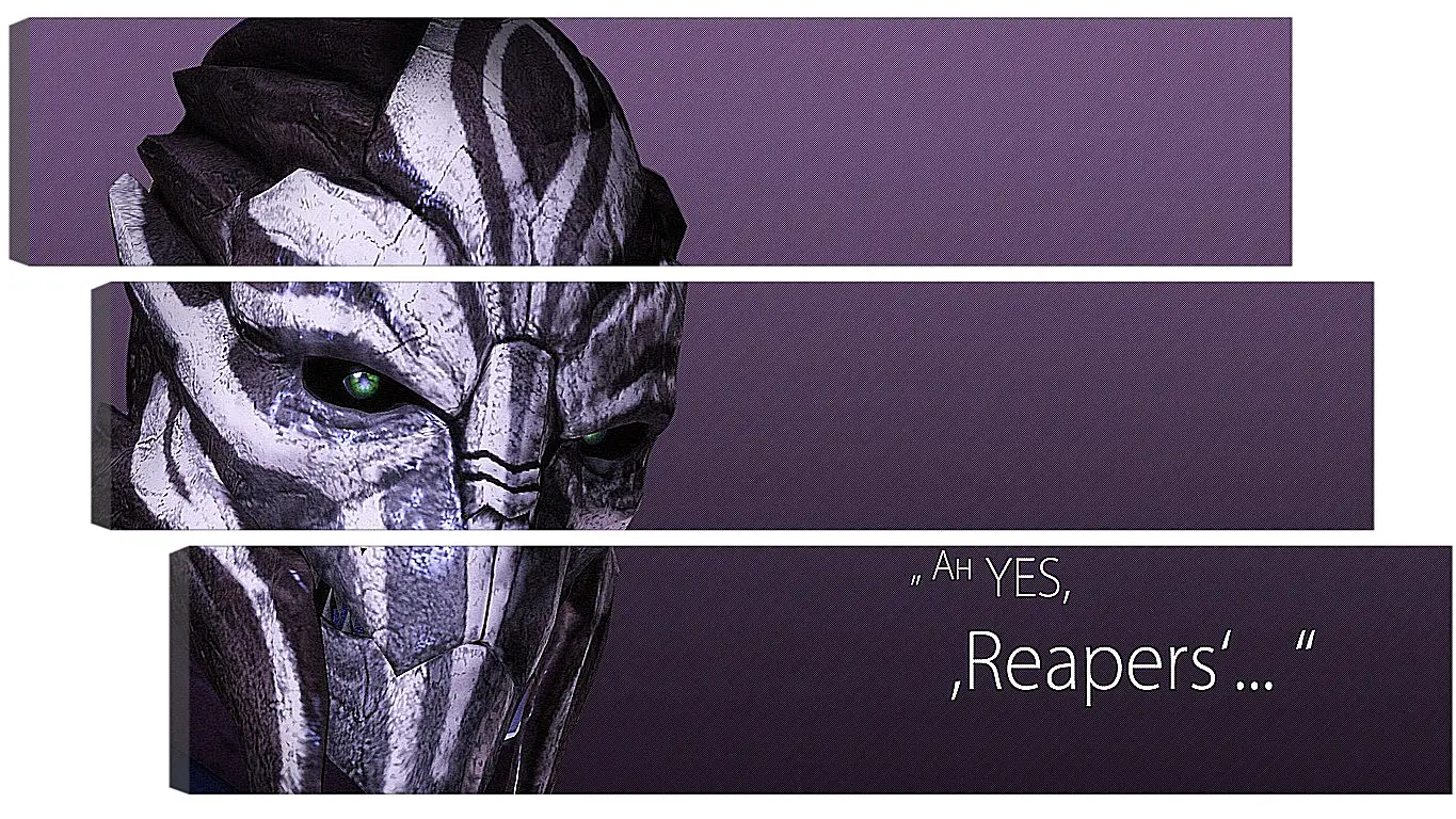 Модульная картина - mass effect 3, turian councilor, quote
