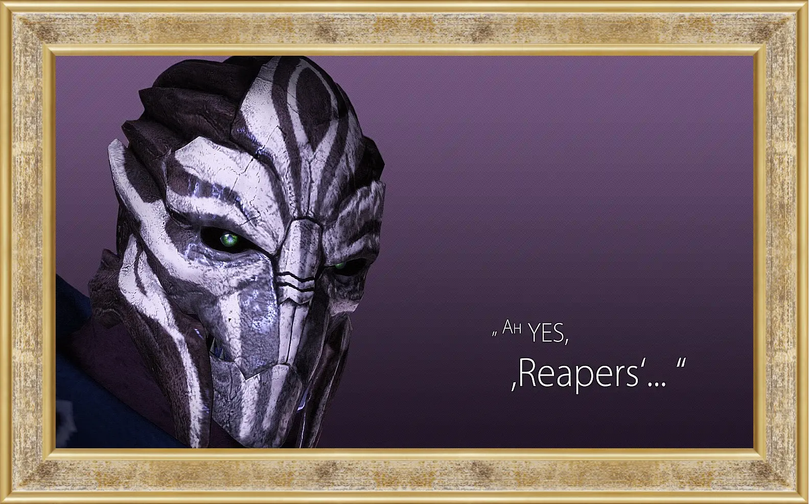 Картина в раме - mass effect 3, turian councilor, quote
