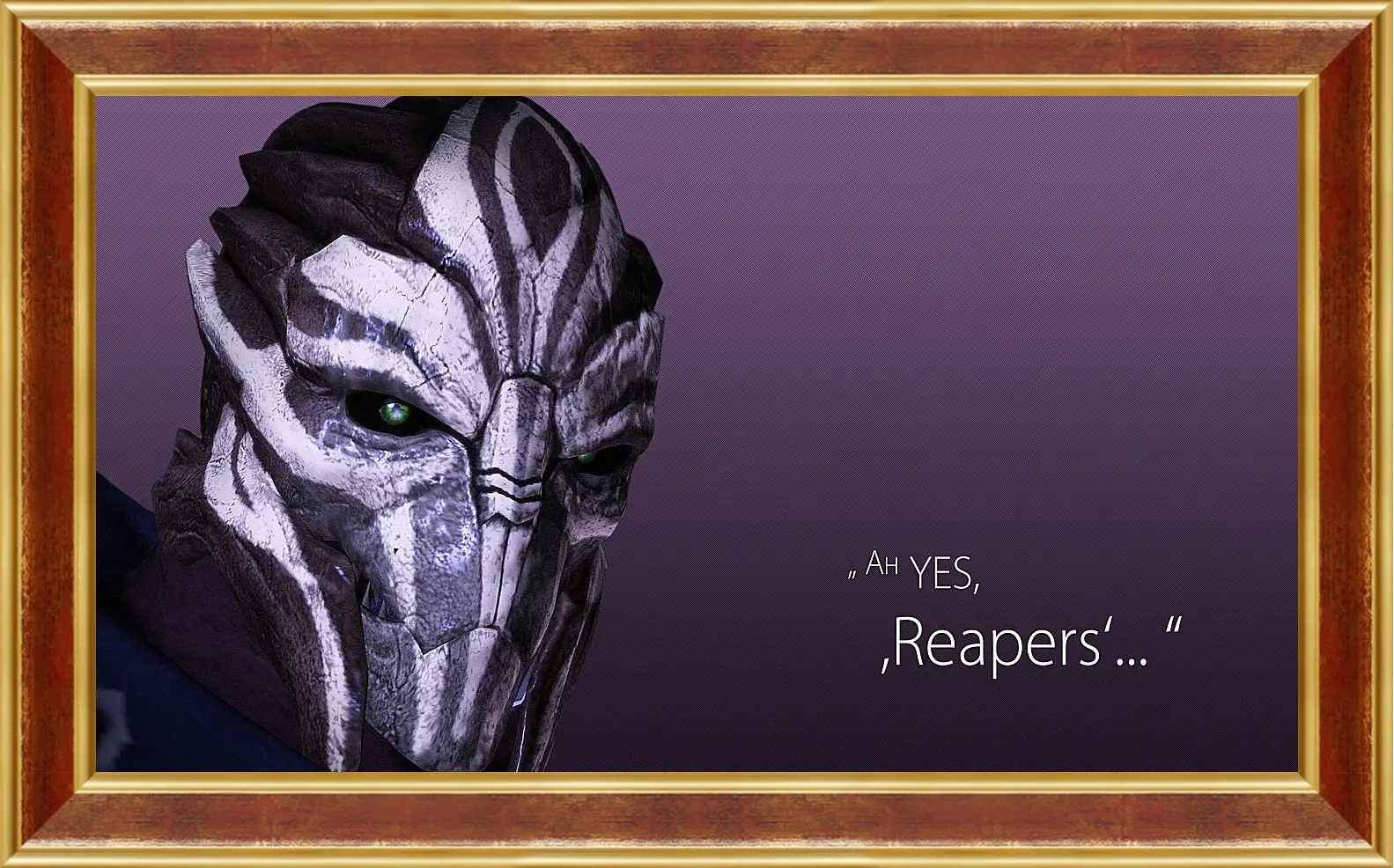 Картина в раме - mass effect 3, turian councilor, quote
