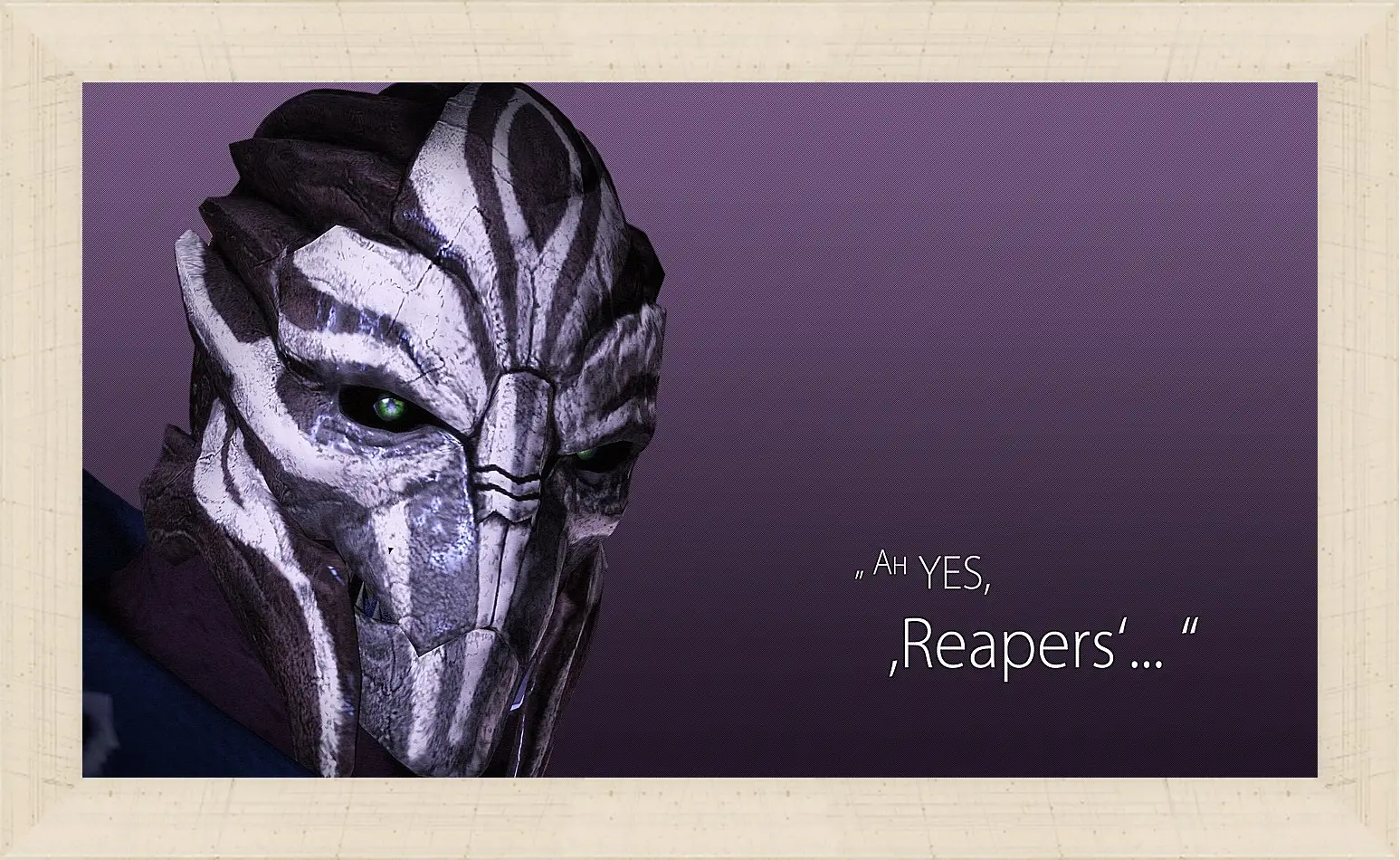 Картина в раме - mass effect 3, turian councilor, quote
