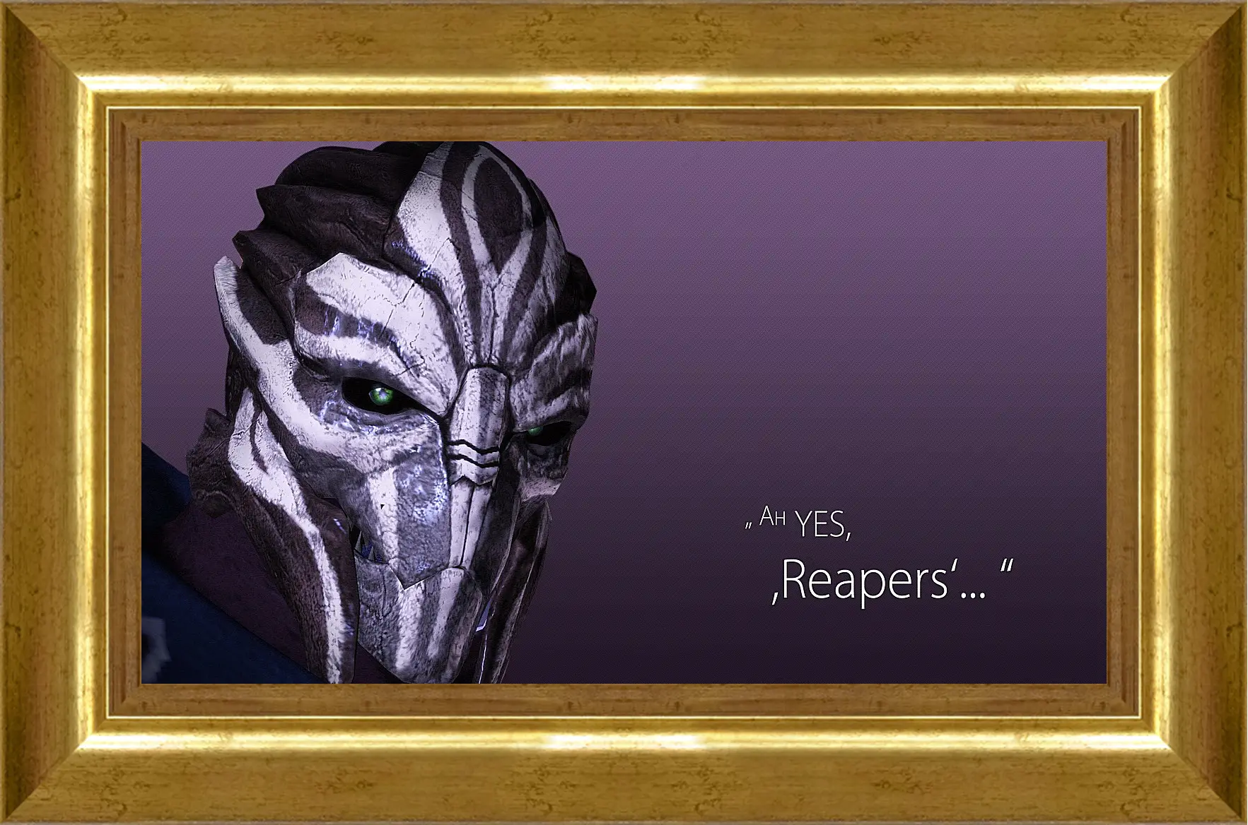 Картина в раме - mass effect 3, turian councilor, quote
