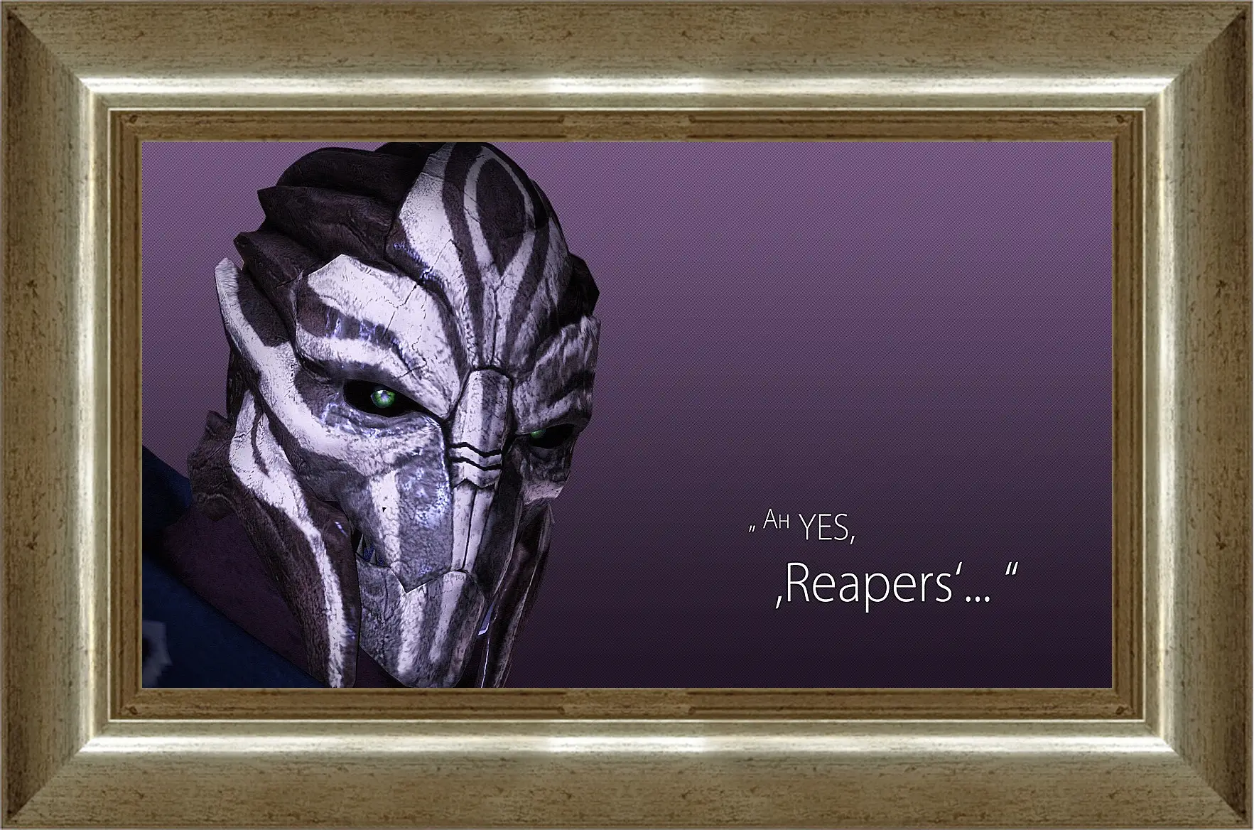 Картина в раме - mass effect 3, turian councilor, quote
