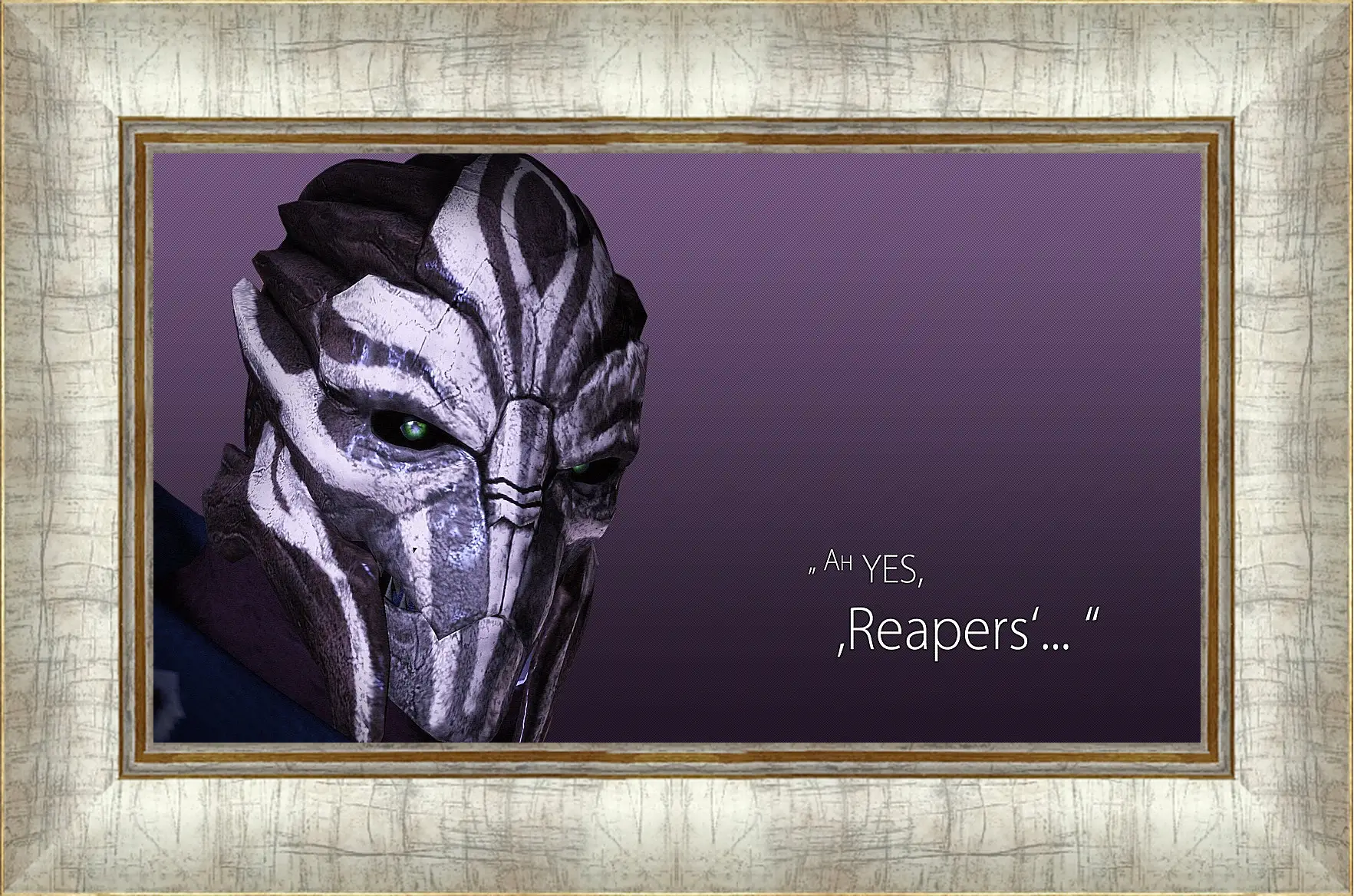 Картина в раме - mass effect 3, turian councilor, quote
