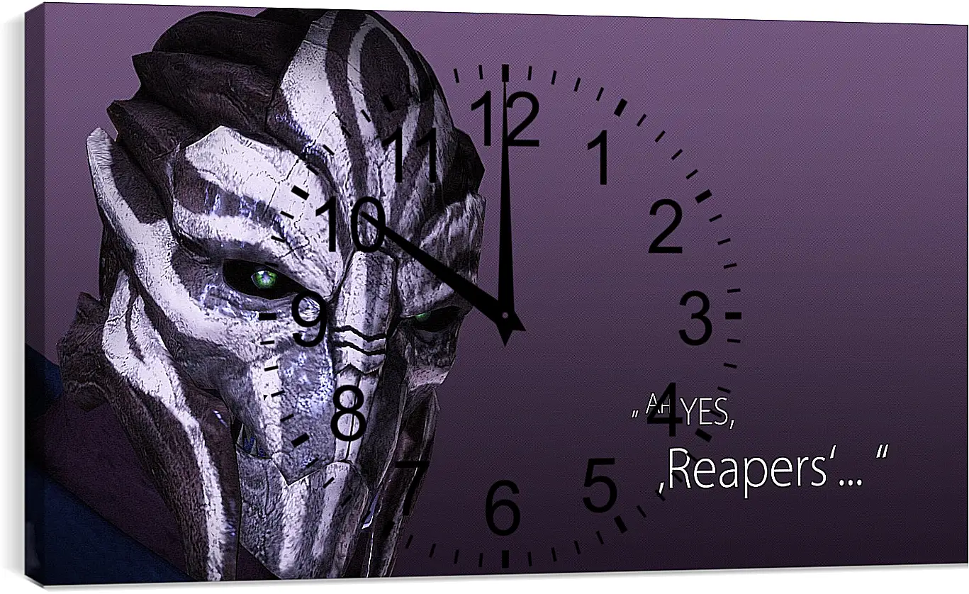 Часы картина - mass effect 3, turian councilor, quote
