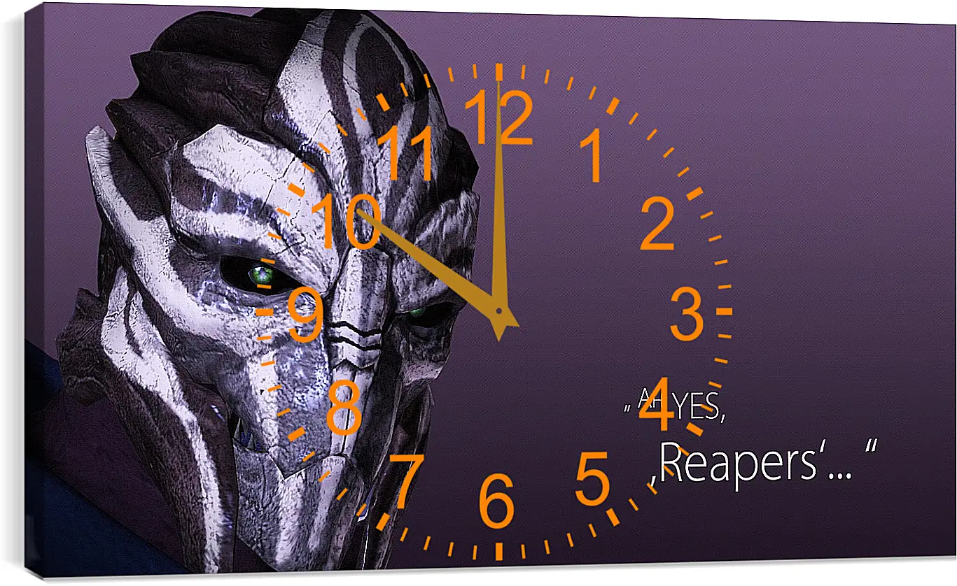 Часы картина - mass effect 3, turian councilor, quote
