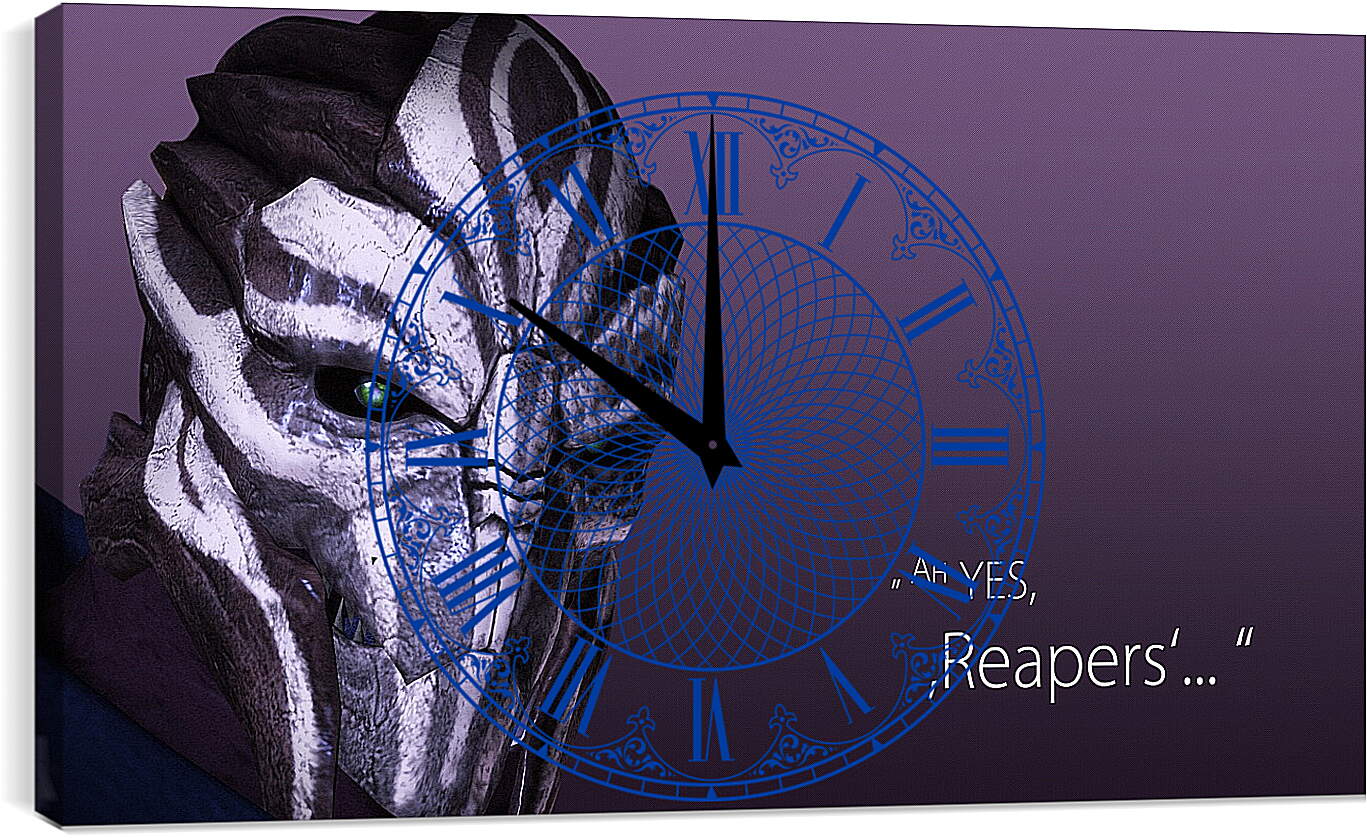 Часы картина - mass effect 3, turian councilor, quote
