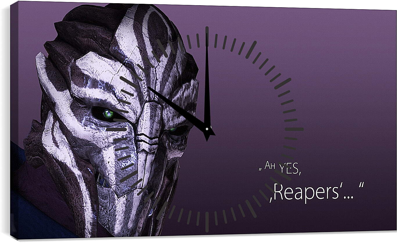 Часы картина - mass effect 3, turian councilor, quote
