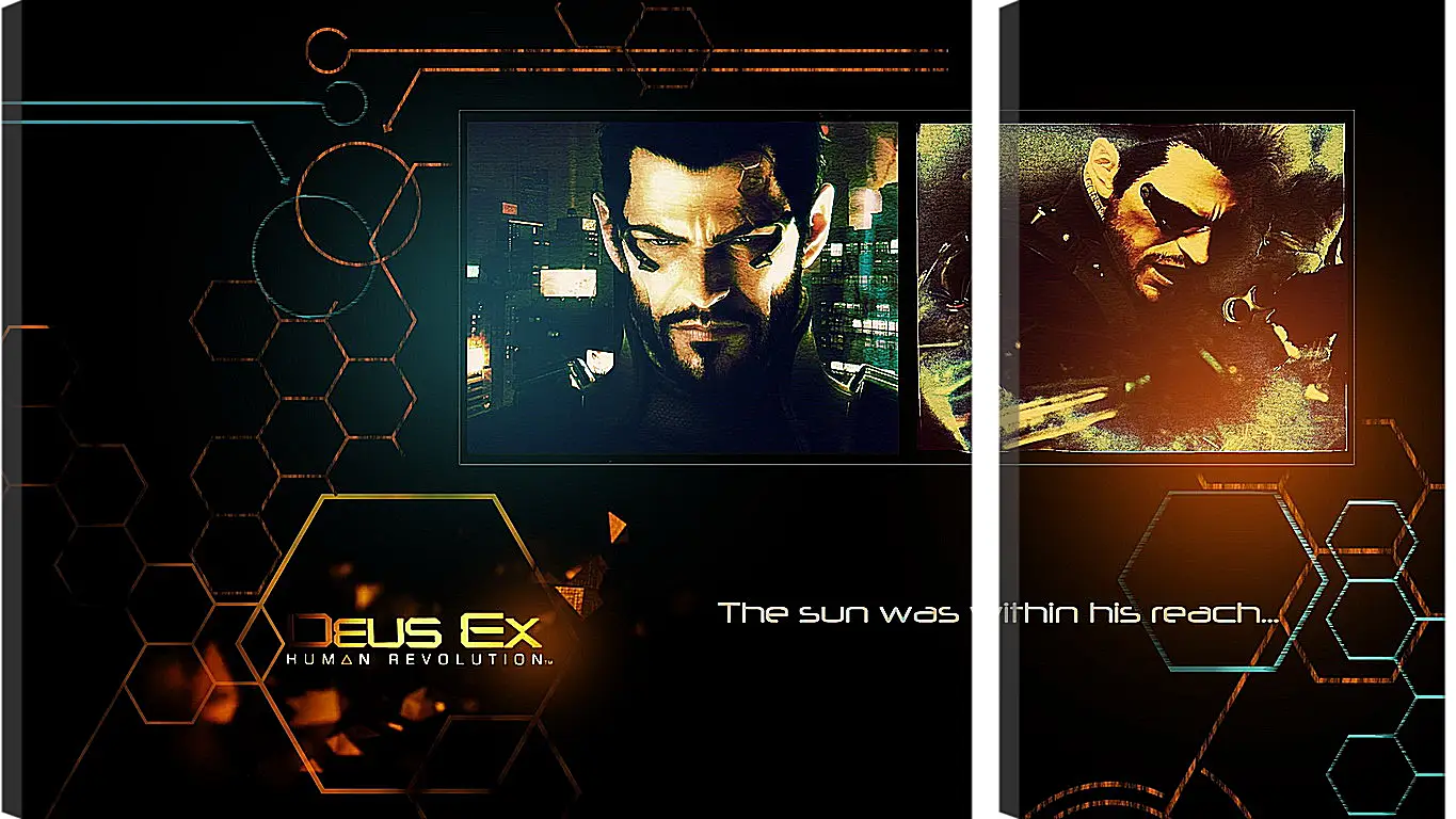 Модульная картина - deus ex human revolution, adam jensen, look
