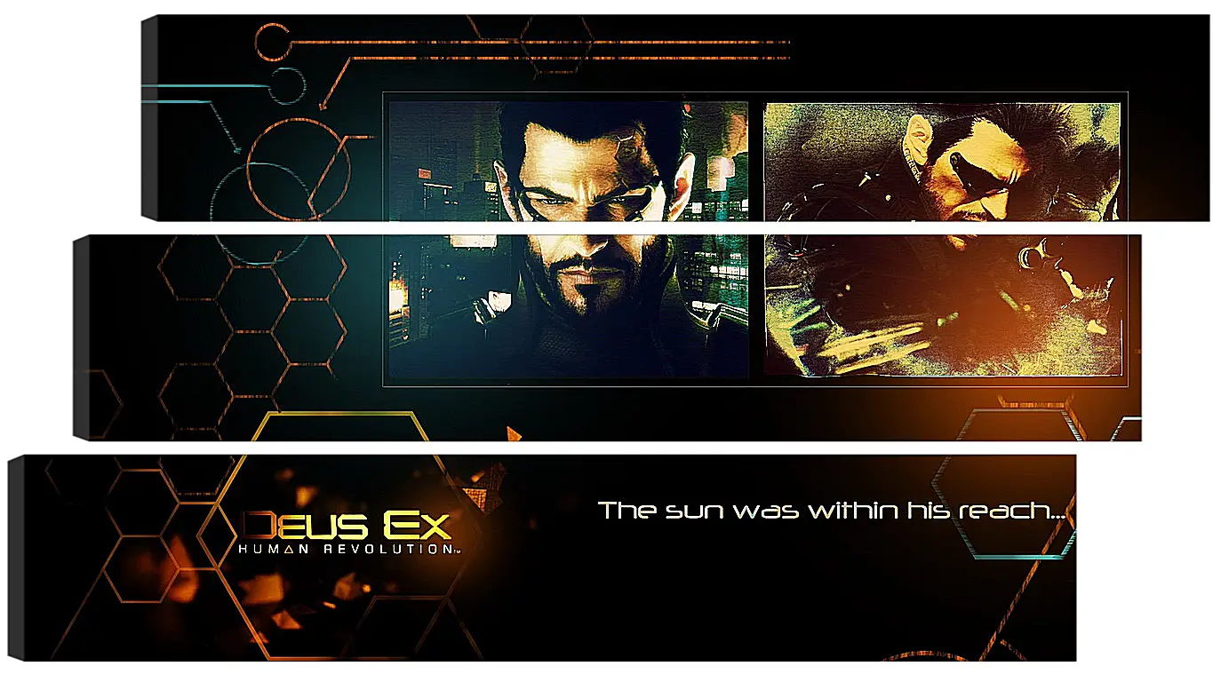 Модульная картина - deus ex human revolution, adam jensen, look
