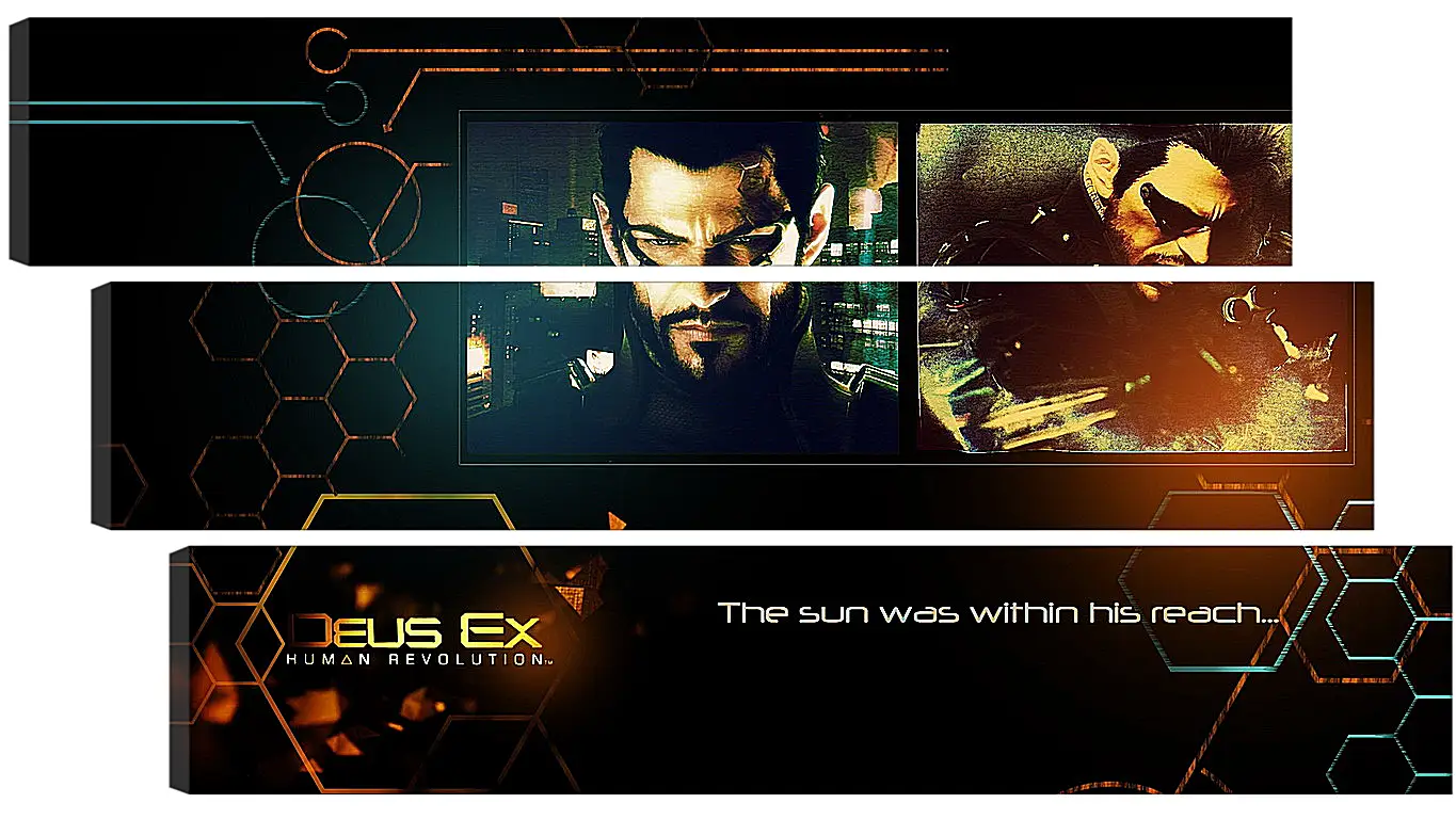 Модульная картина - deus ex human revolution, adam jensen, look
