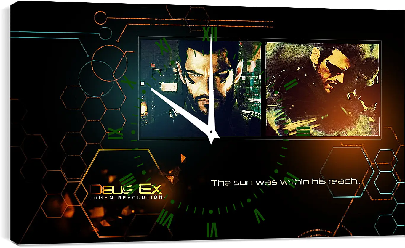 Часы картина - deus ex human revolution, adam jensen, look
