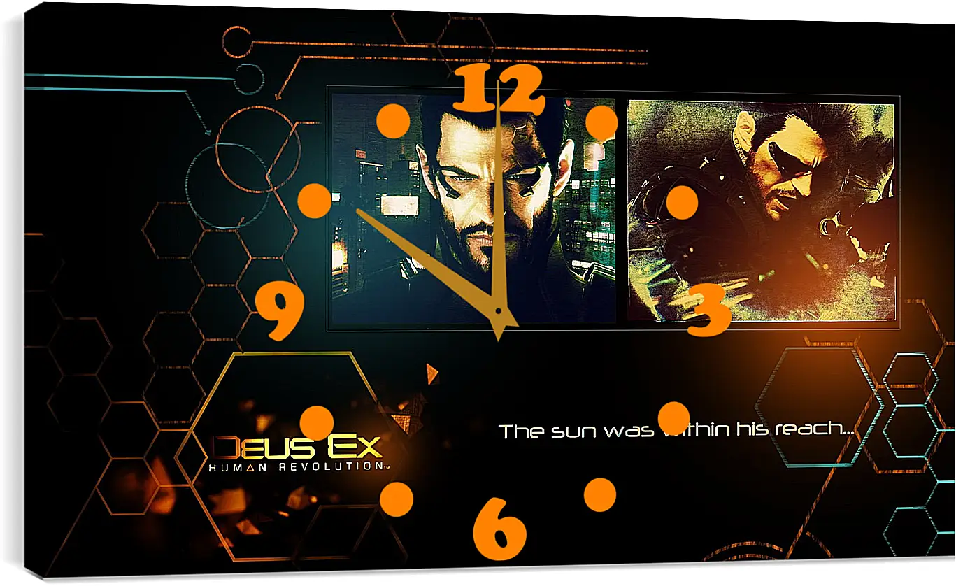 Часы картина - deus ex human revolution, adam jensen, look
