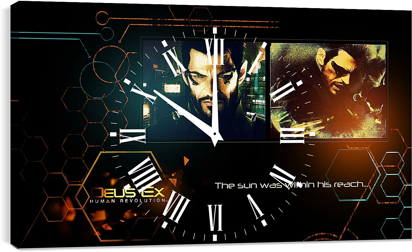 Часы картина - deus ex human revolution, adam jensen, look
